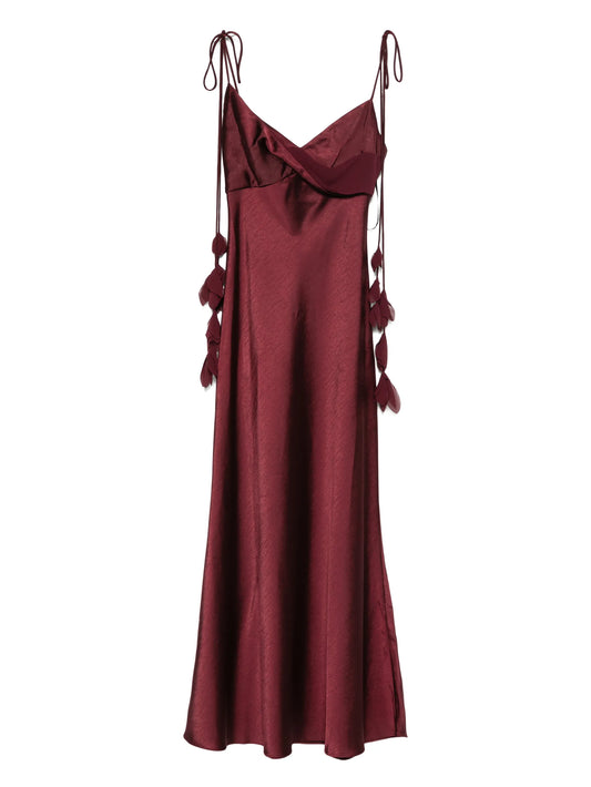 tie-strap midi dress