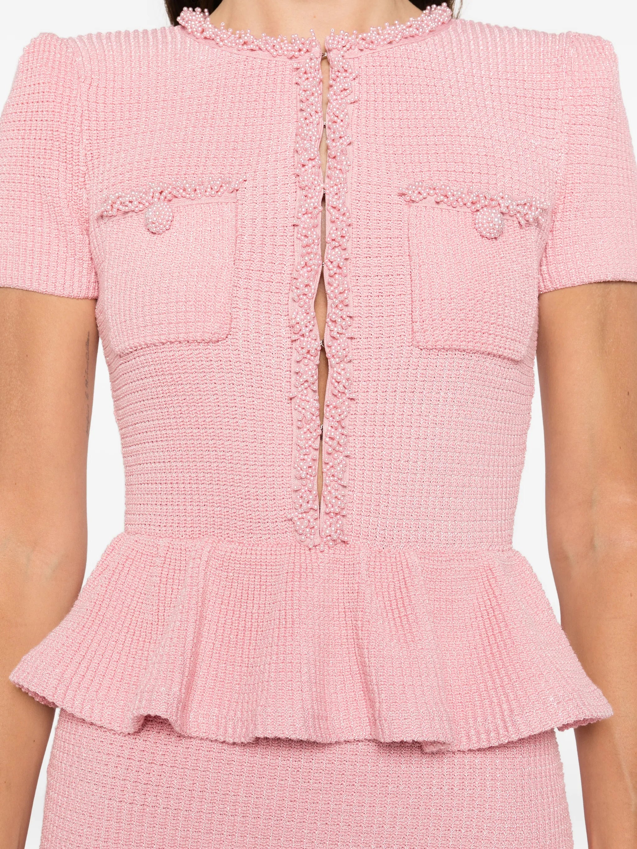 peplum midi dress