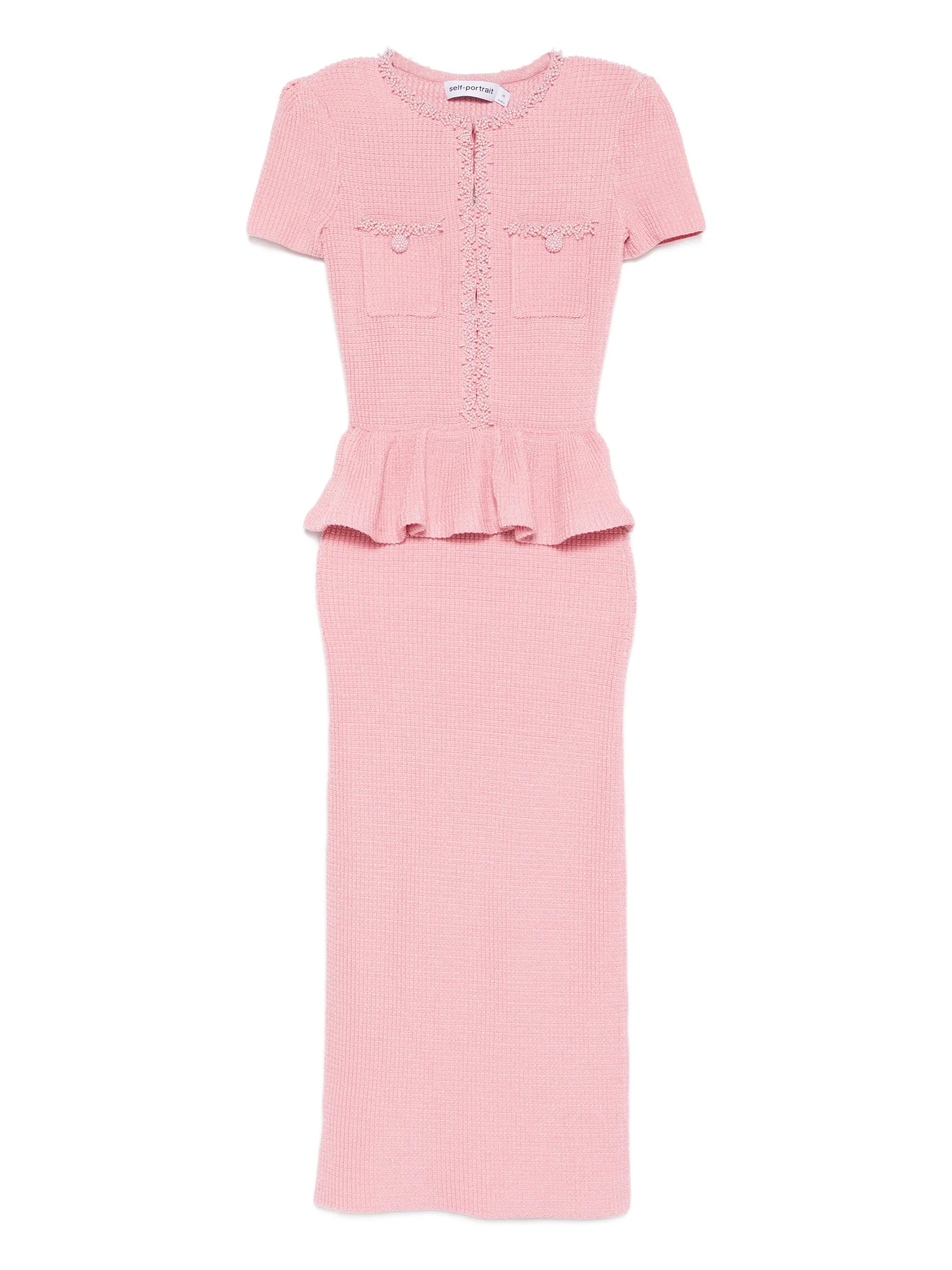 peplum midi dress