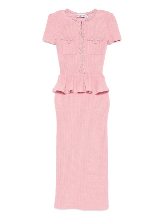 peplum midi dress