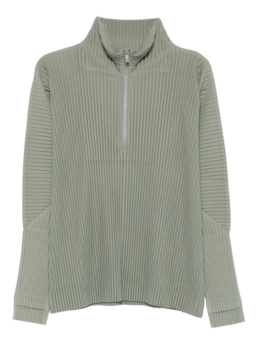 zip plissé top