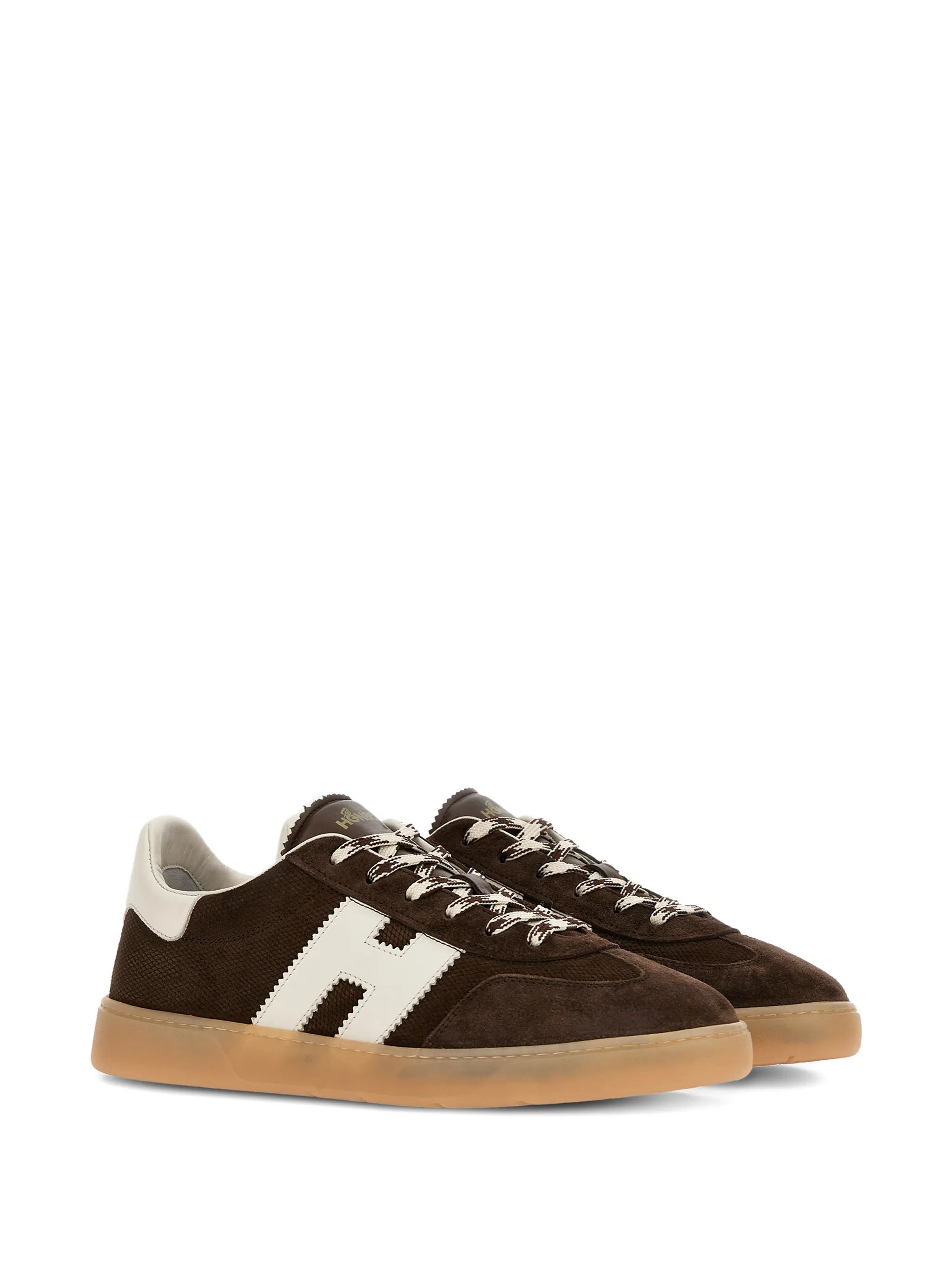 textured logo-appliqué sneakers