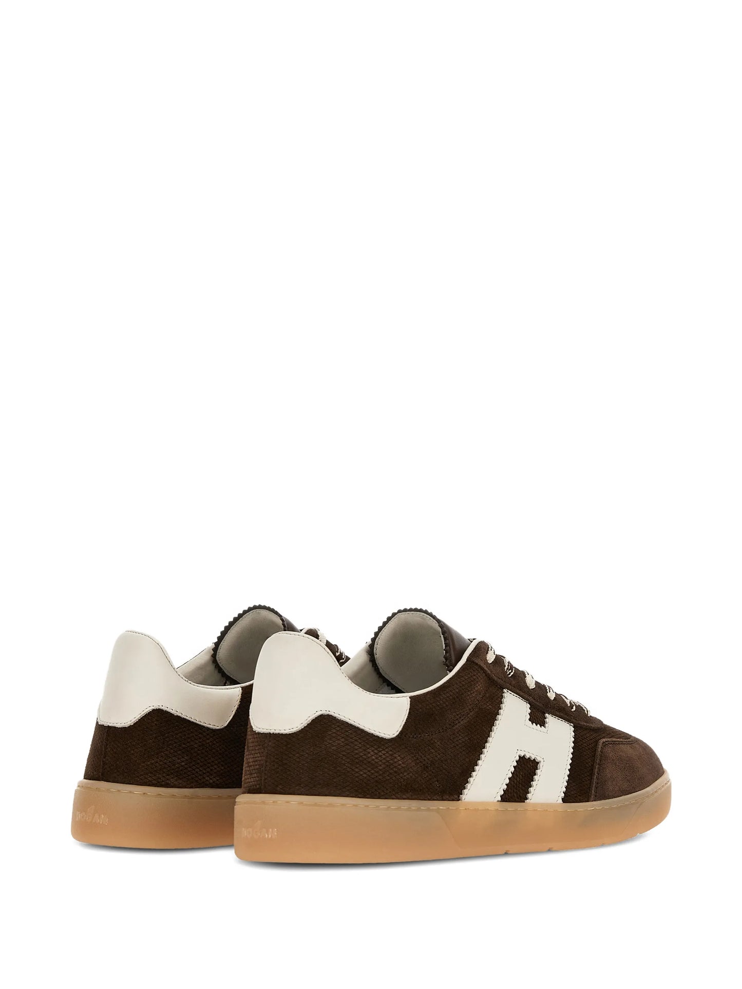 textured logo-appliqué sneakers