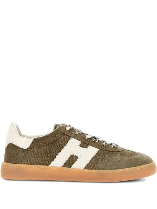 Cool suede logo-appliqué low-top sneakers