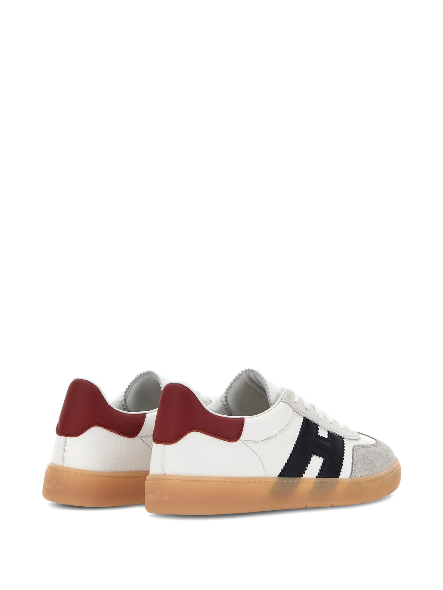 logo-appliqué leather sneakers