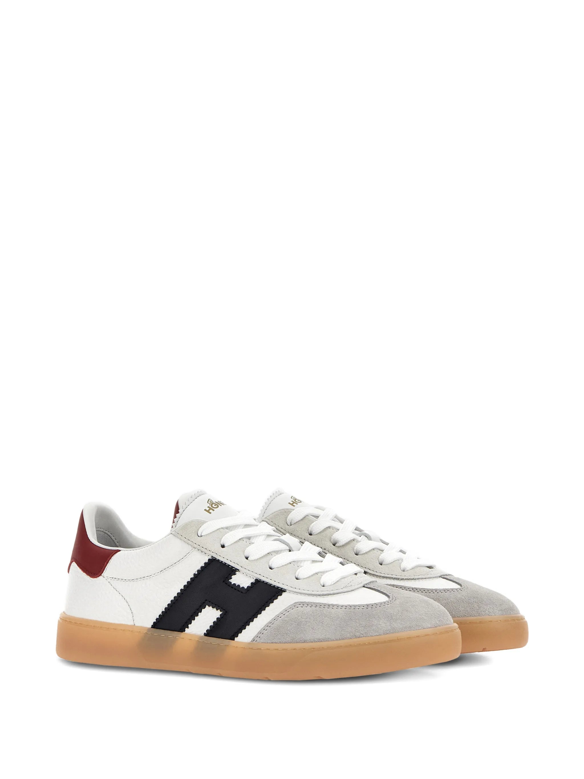 logo-appliqué leather sneakers