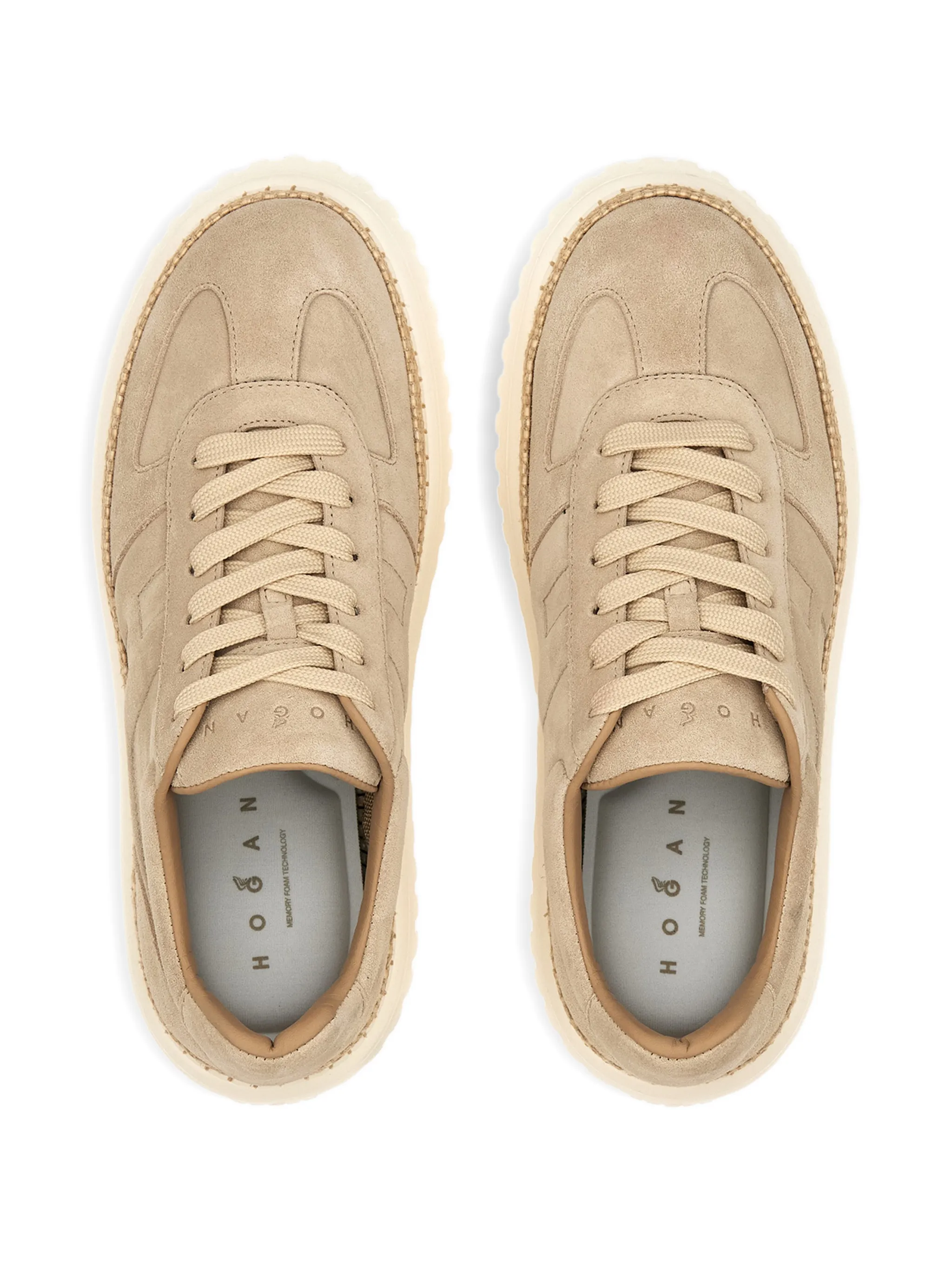 H-Stripes suede platform sneakers