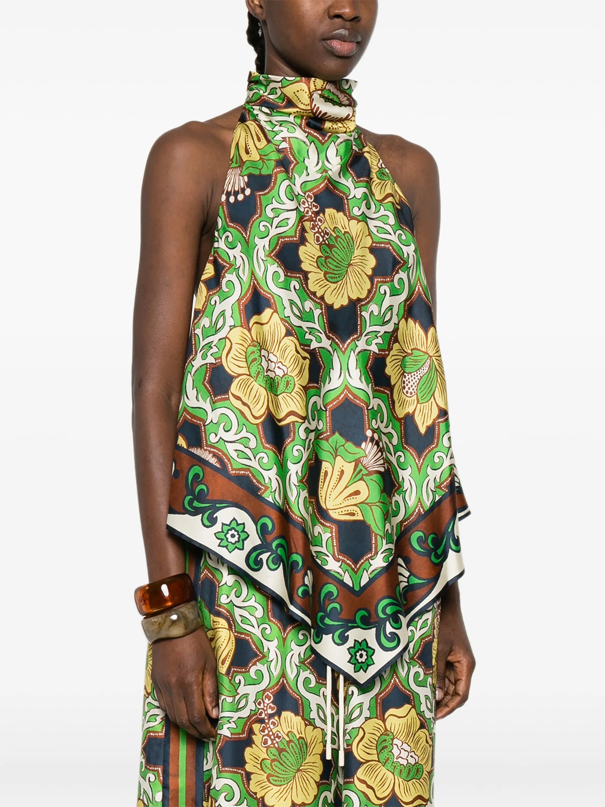 Liana floral halterneck top