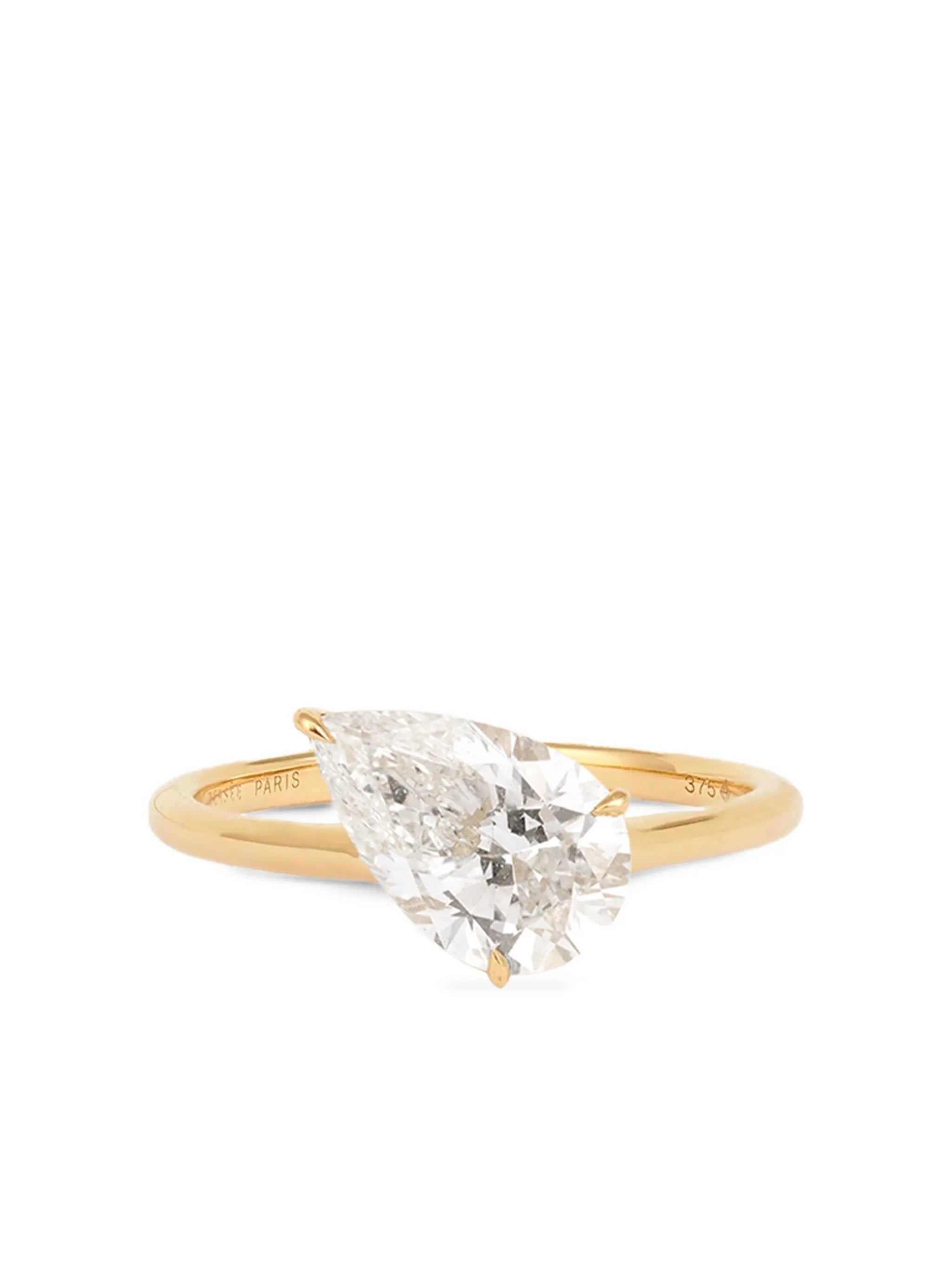 9CT yellow gold Iris diamond ring