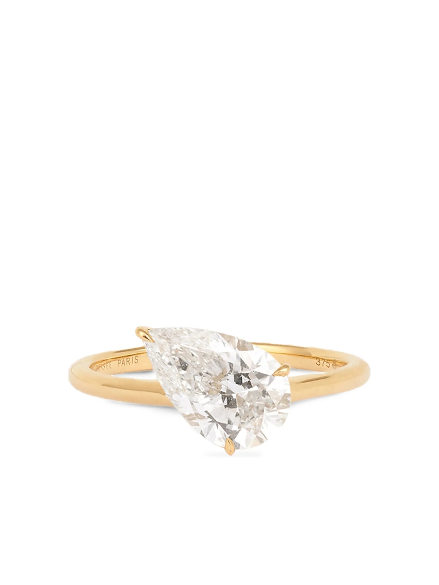9CT yellow gold Iris diamond ring