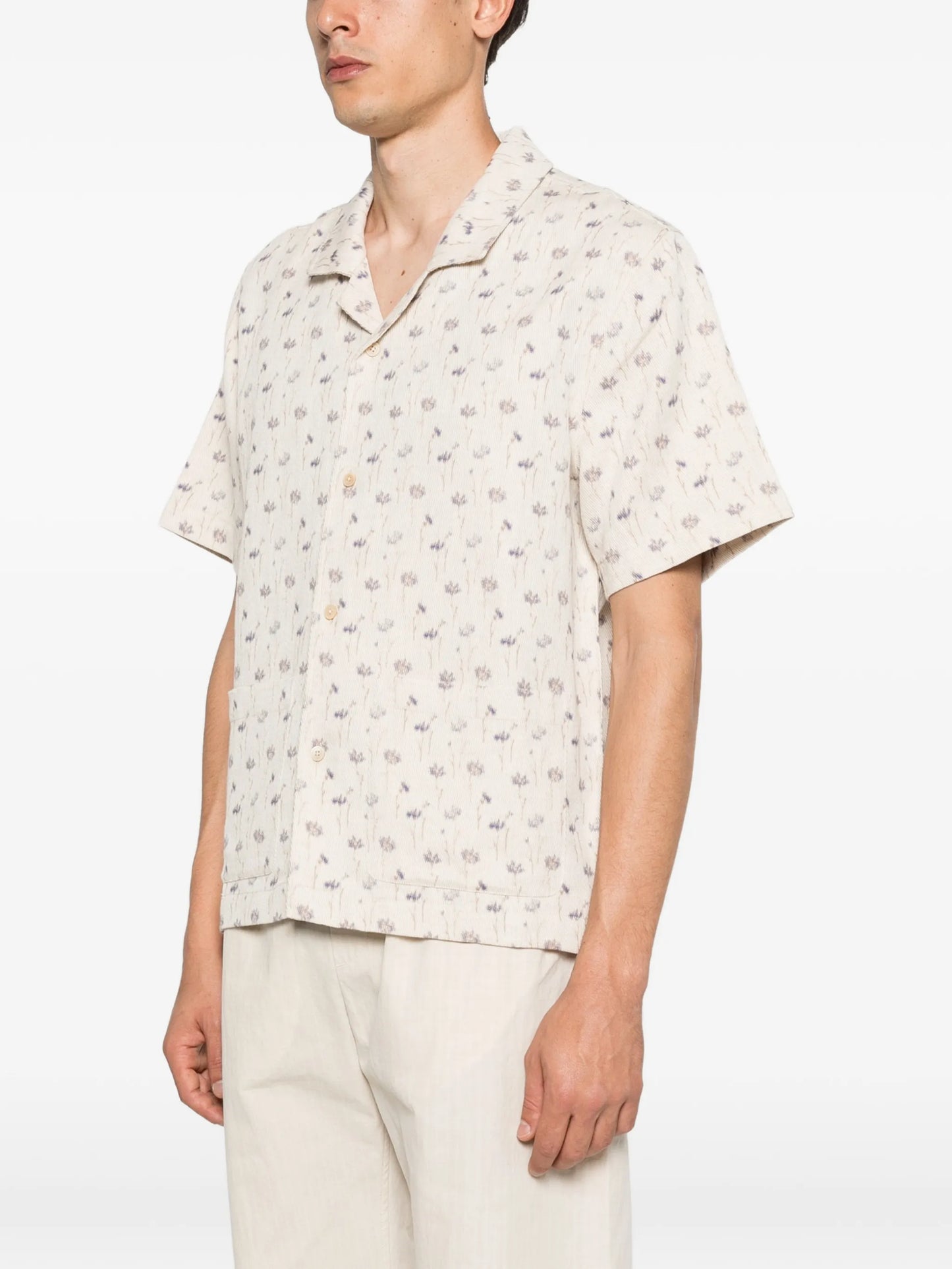 Salvi floral field short-sleeve shirt