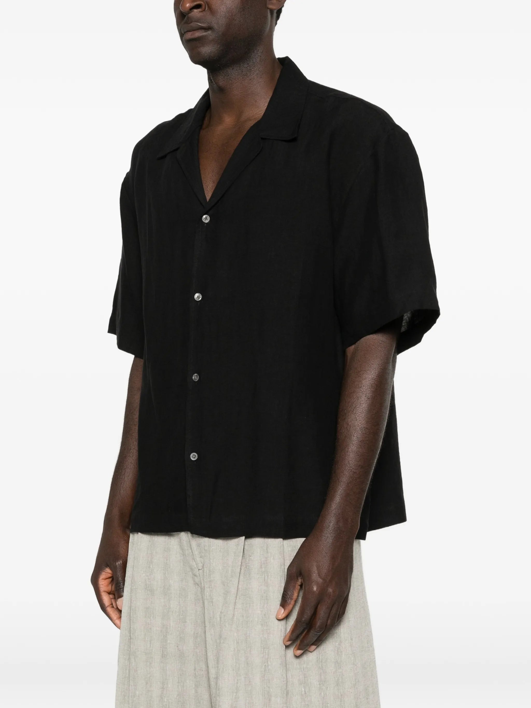 short-sleeve linen shirt