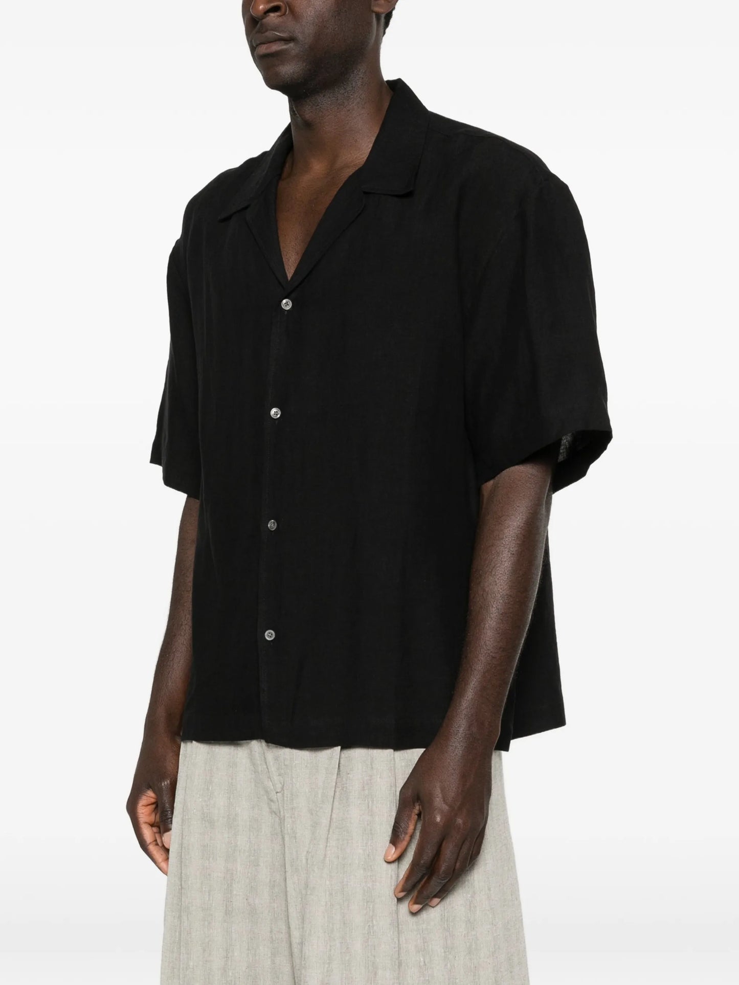 short-sleeve linen shirt