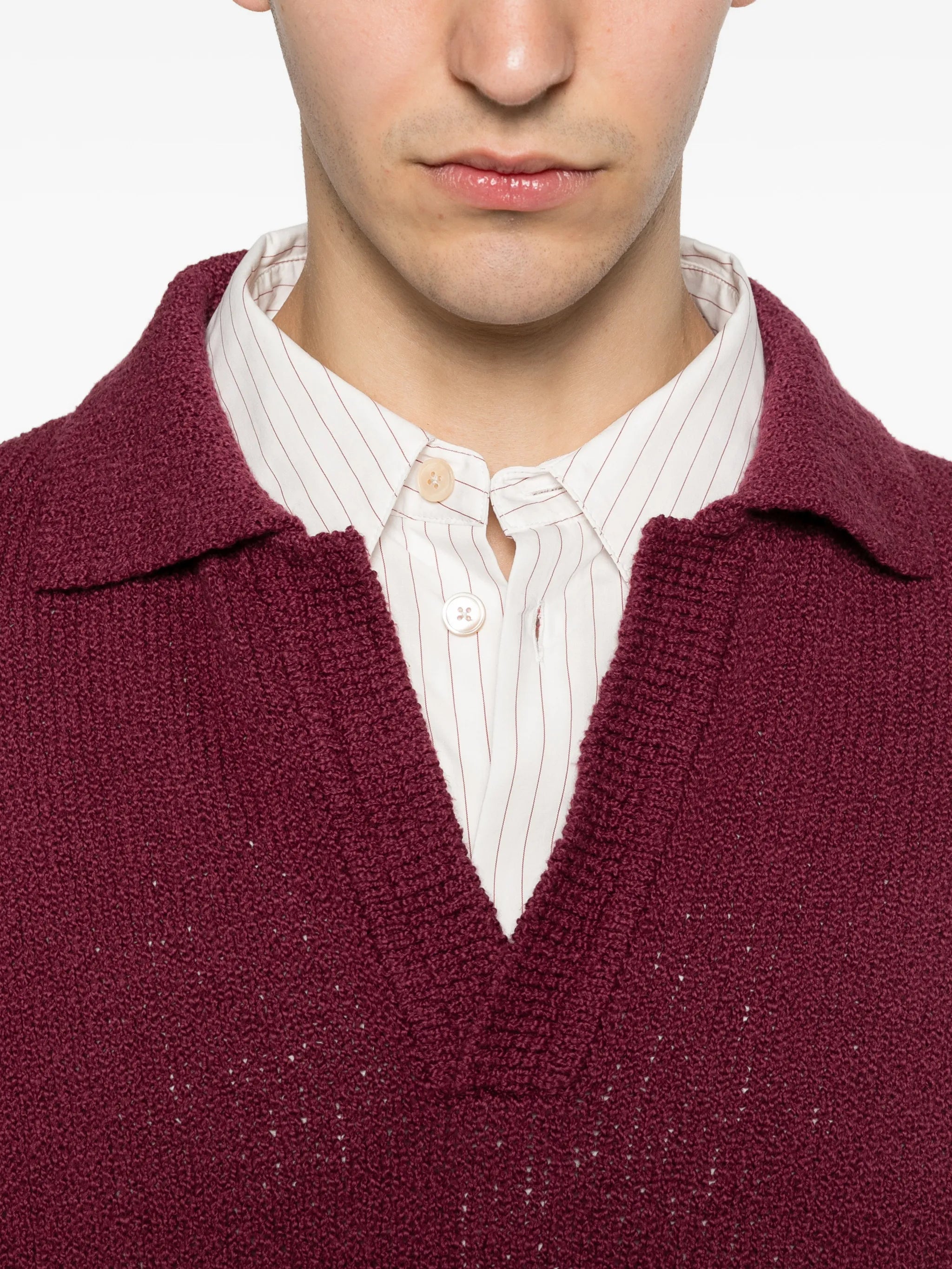Marabou V-neck sweater
