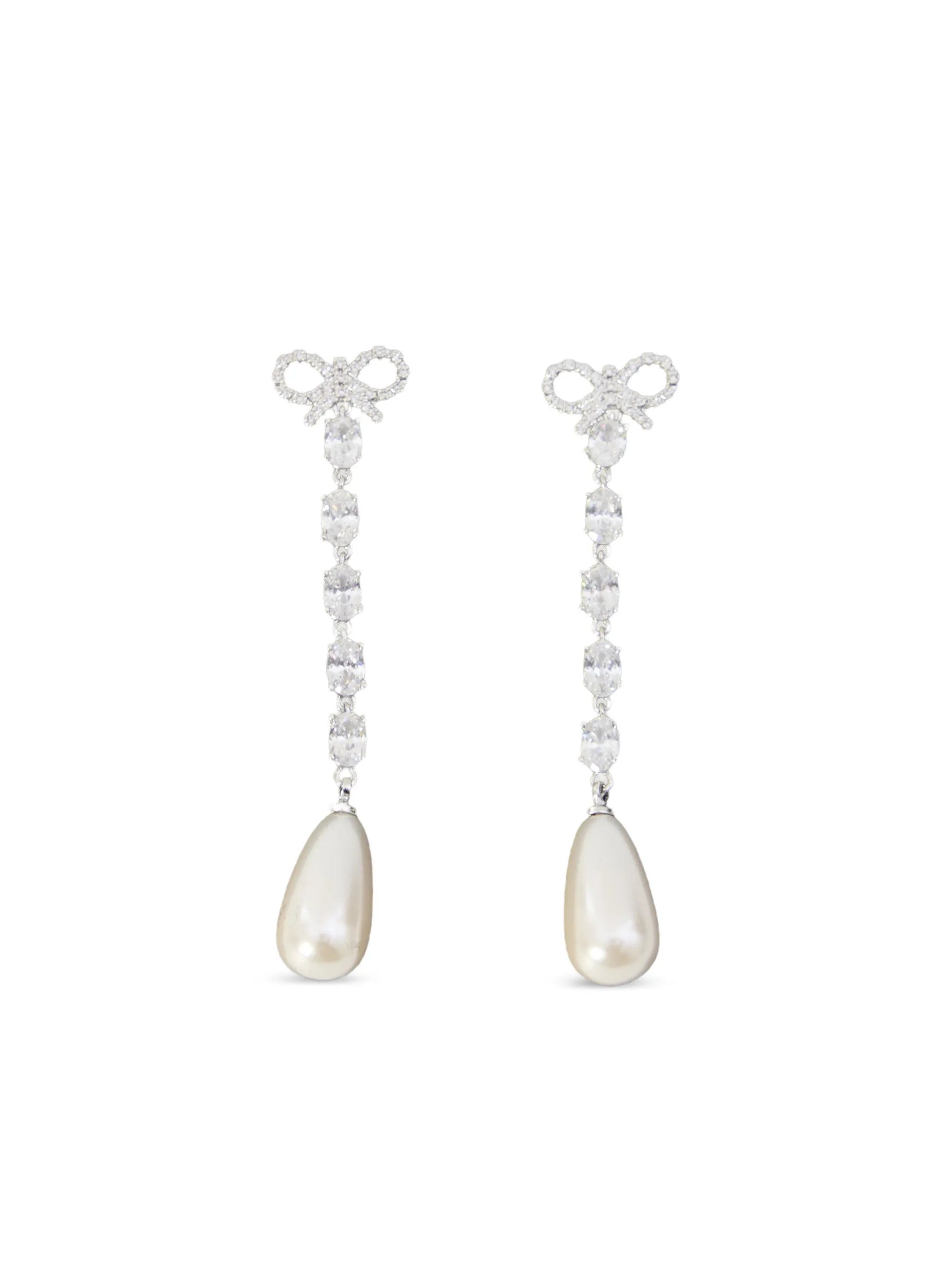 bow droplet earrings