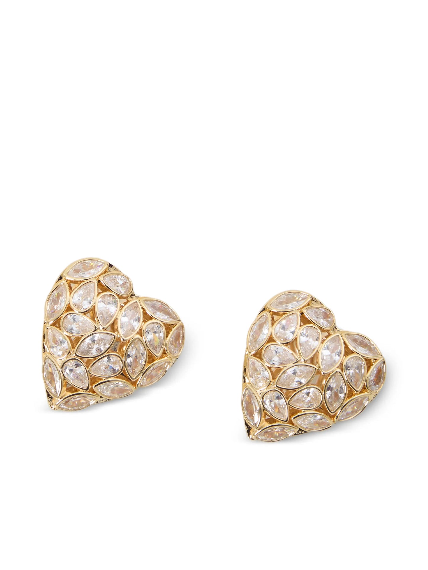 embellished heart earrings