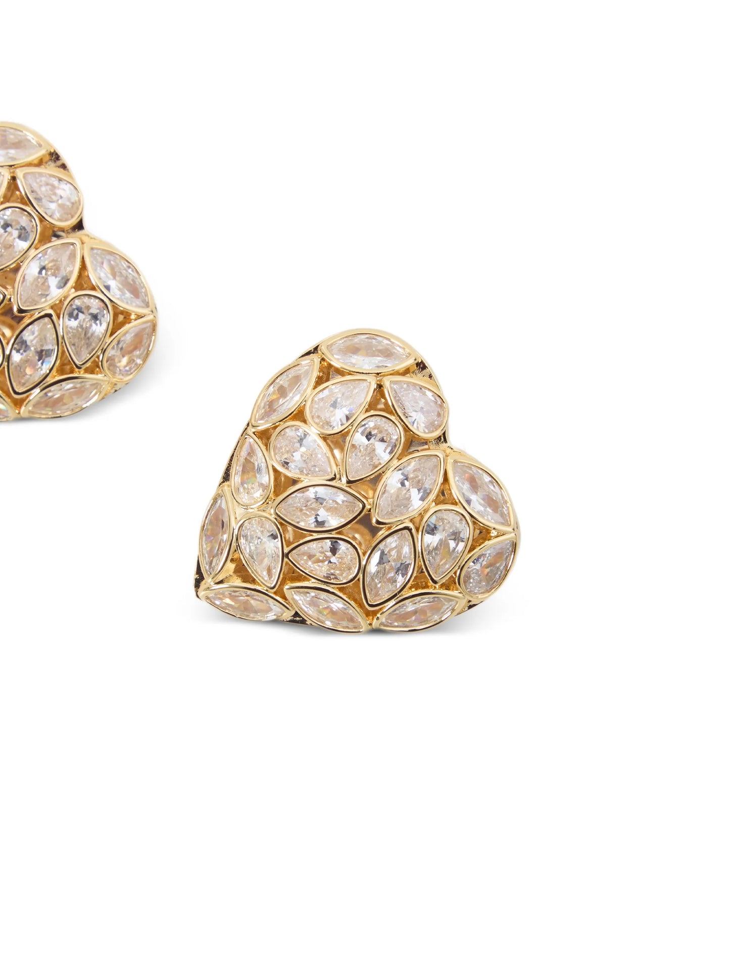 embellished heart earrings