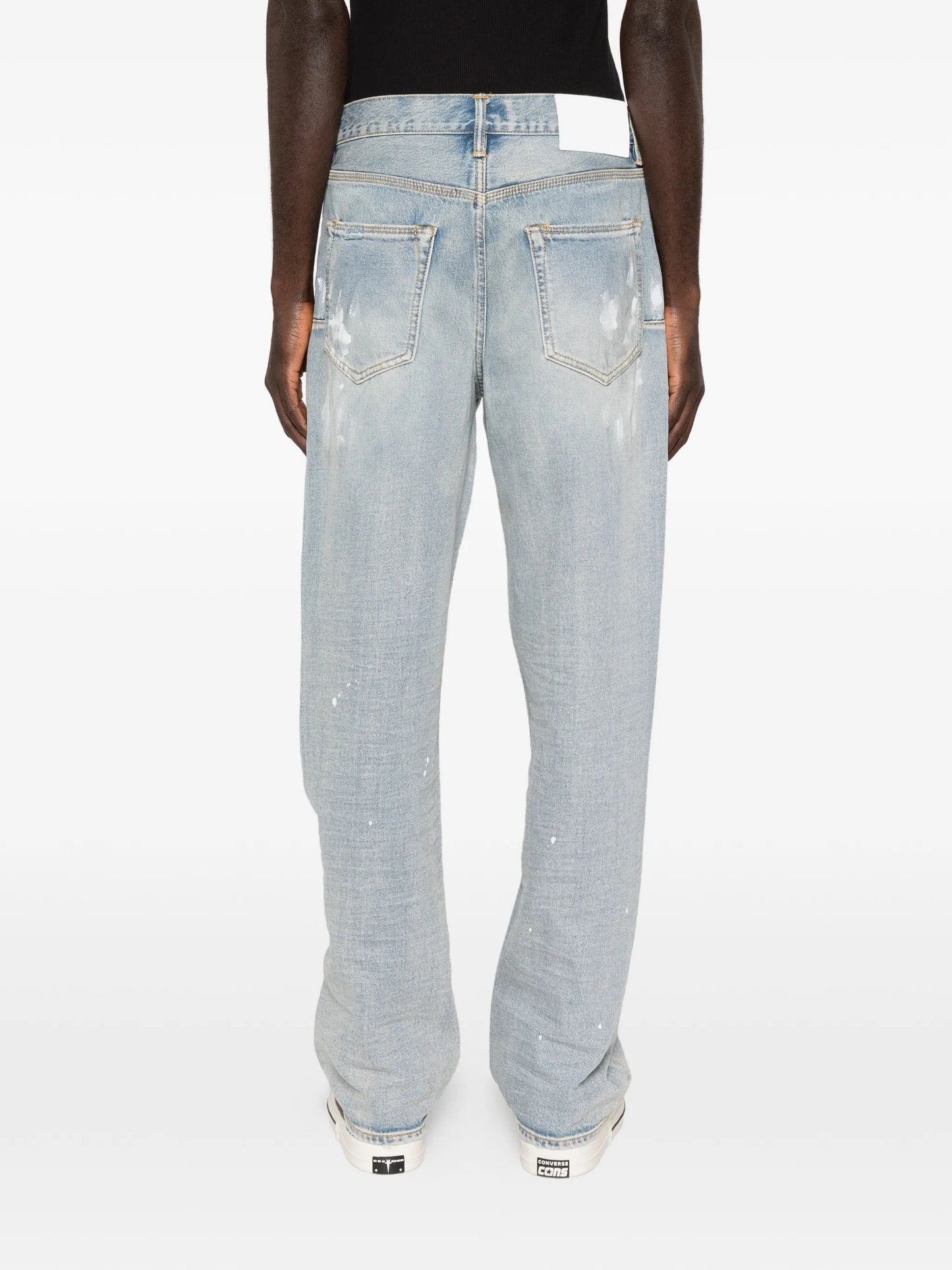 distressed-effect denim jeans
