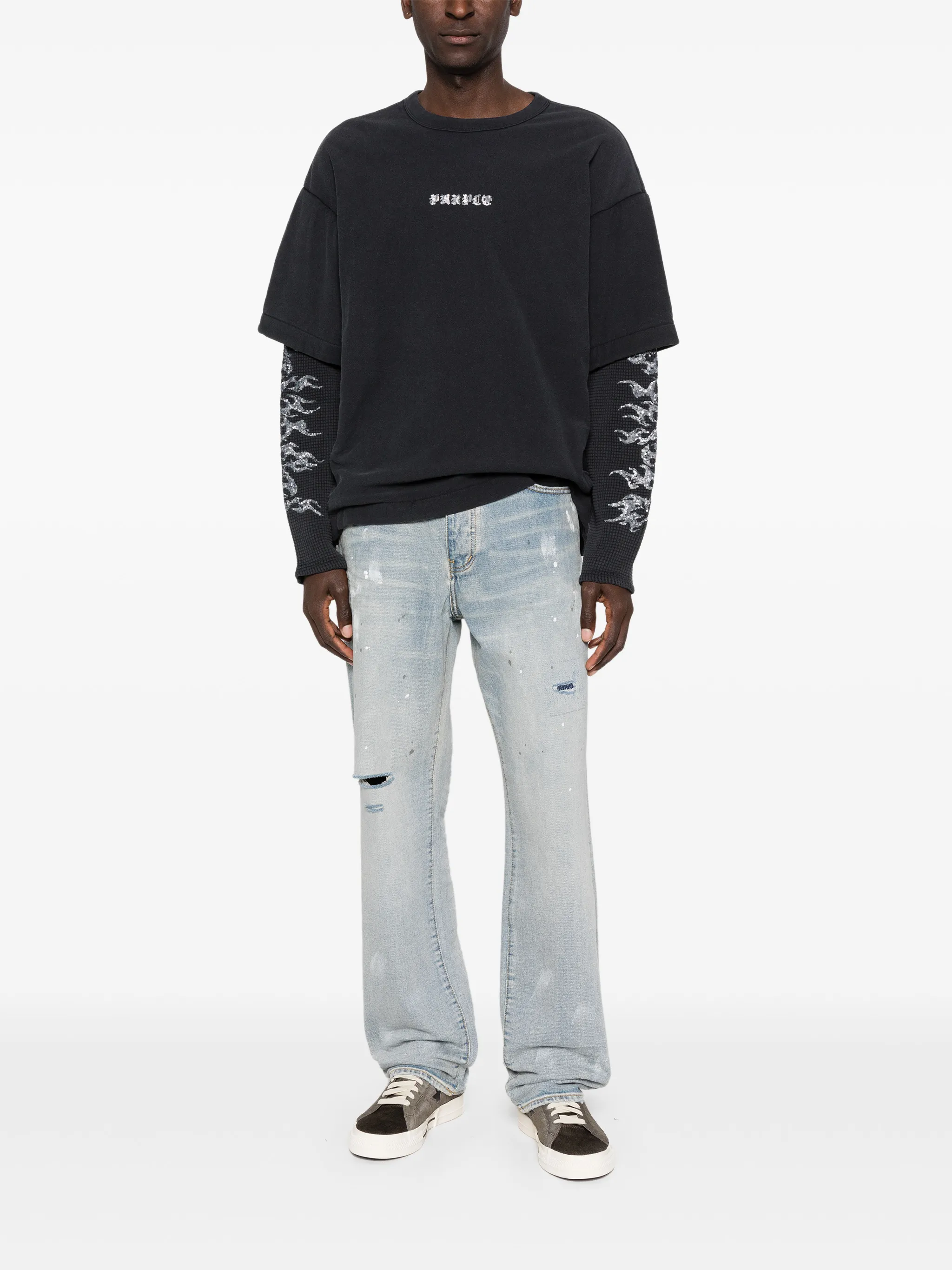 painted distressed jeans