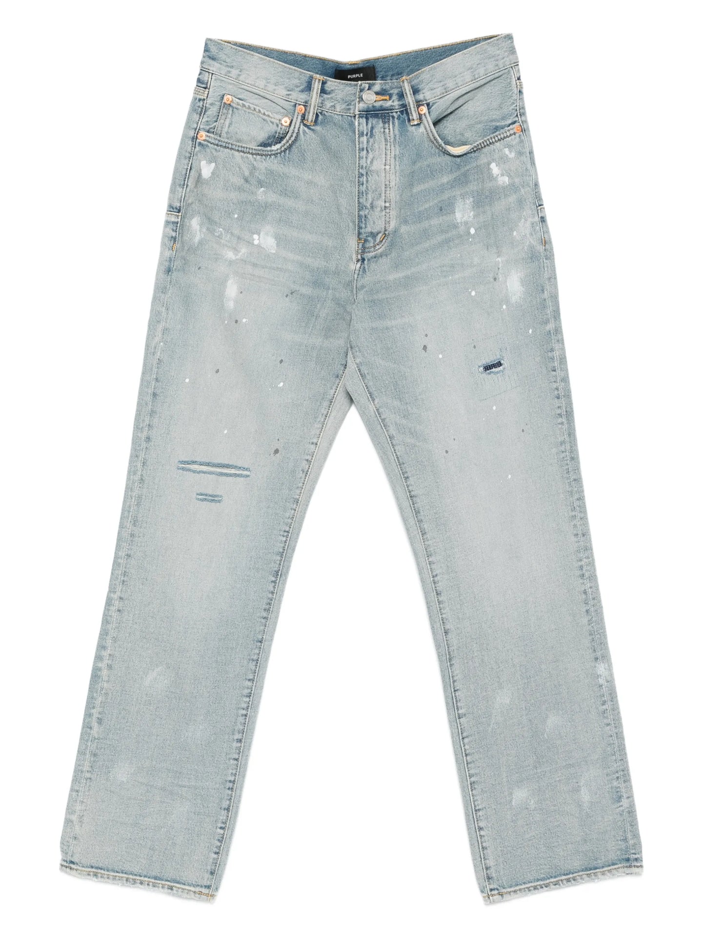 distressed-effect denim jeans