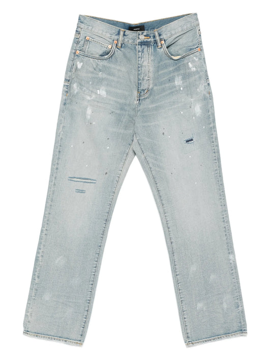 distressed-effect denim jeans