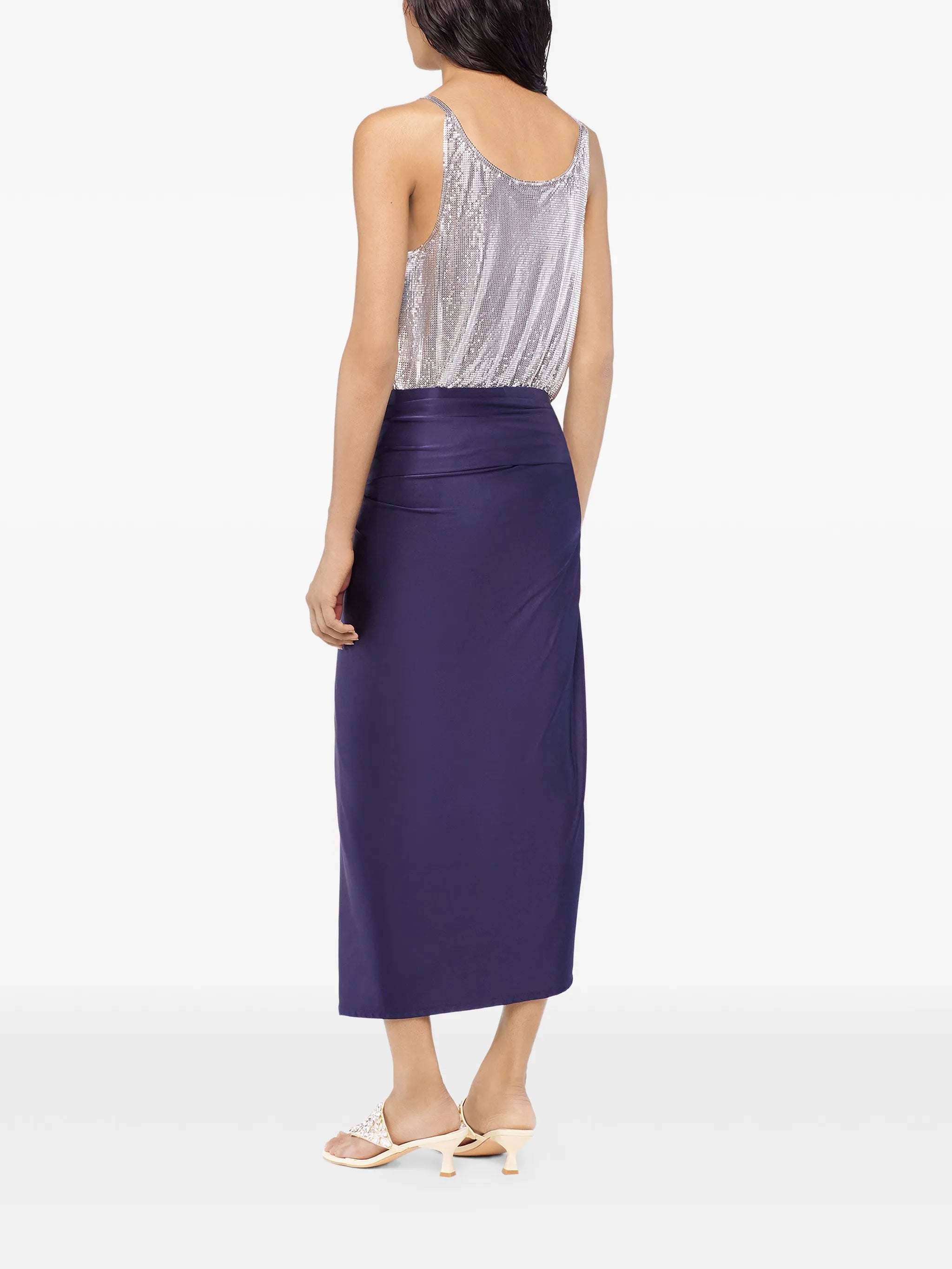 midi piercing jersey skirt