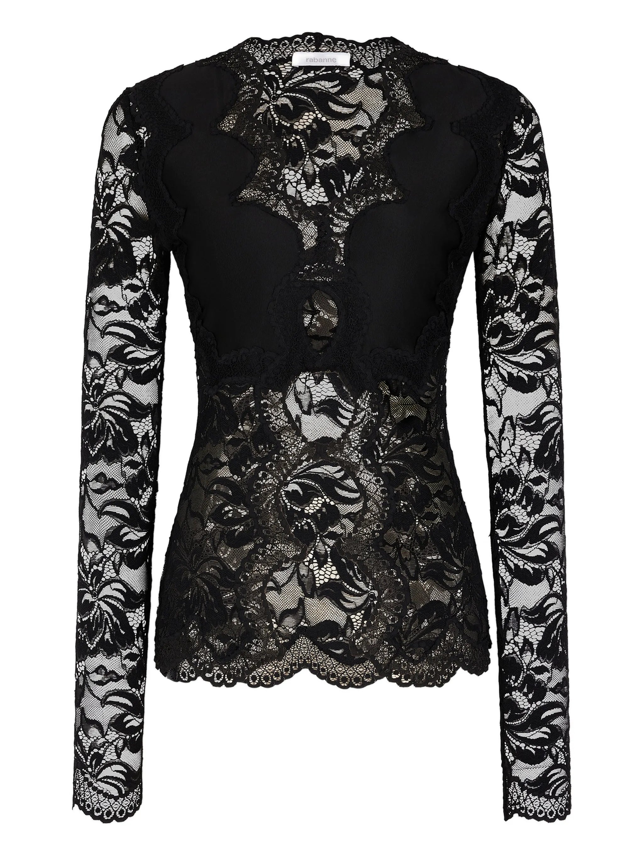 lace long-sleeve blouse
