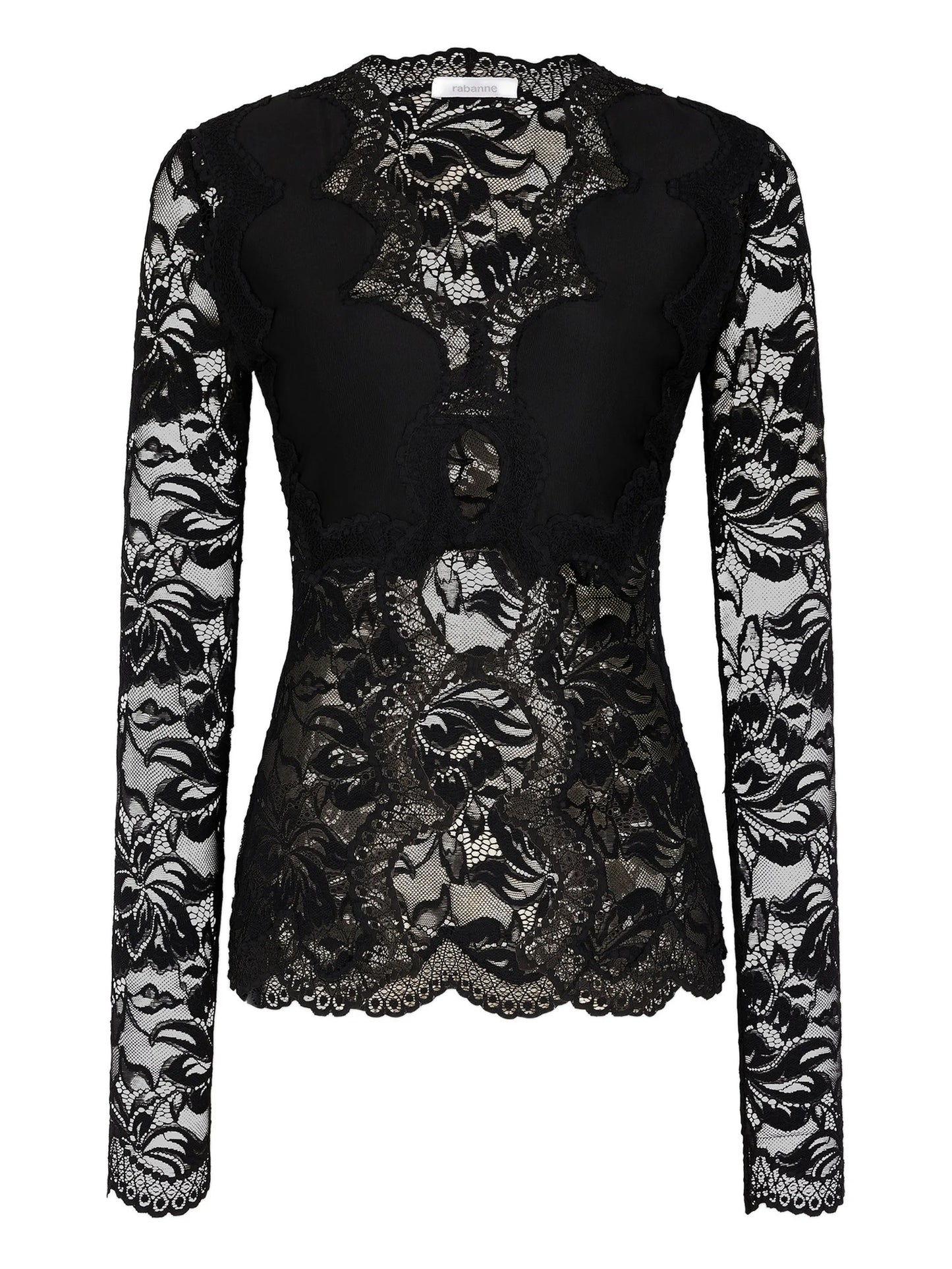 lace long-sleeve blouse