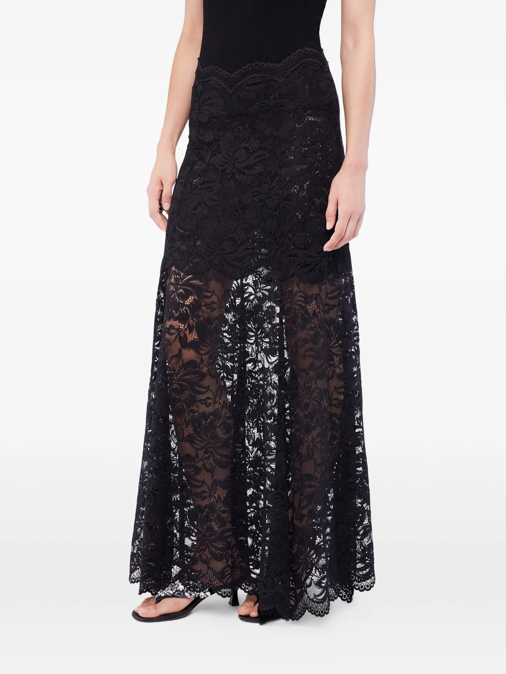 flared maxi skirt