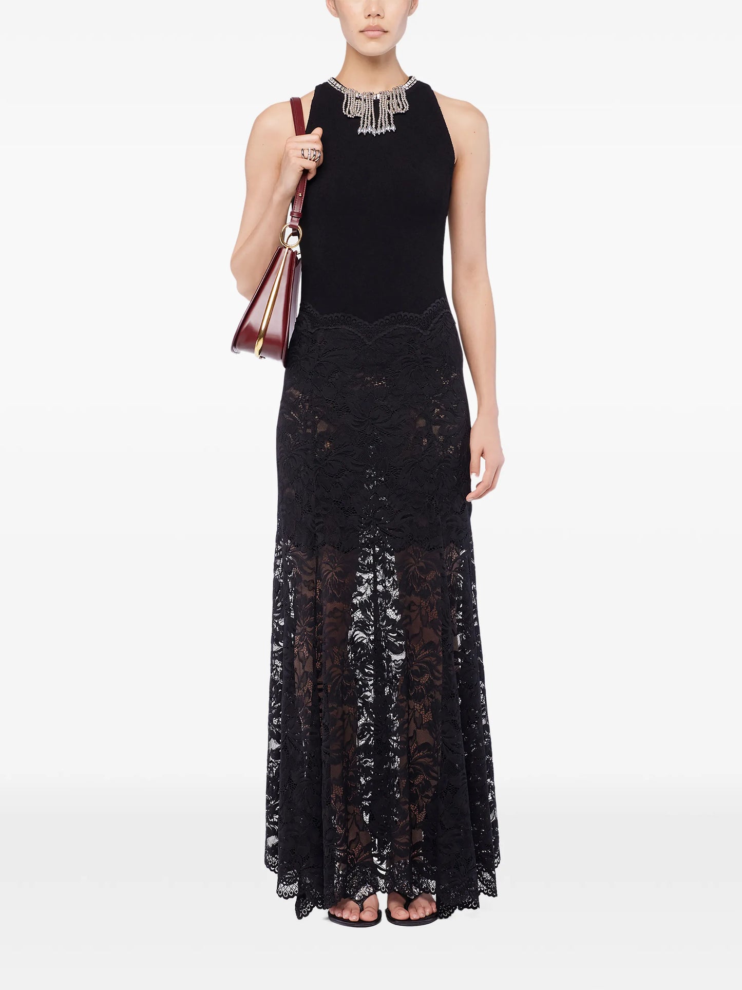 flared maxi skirt
