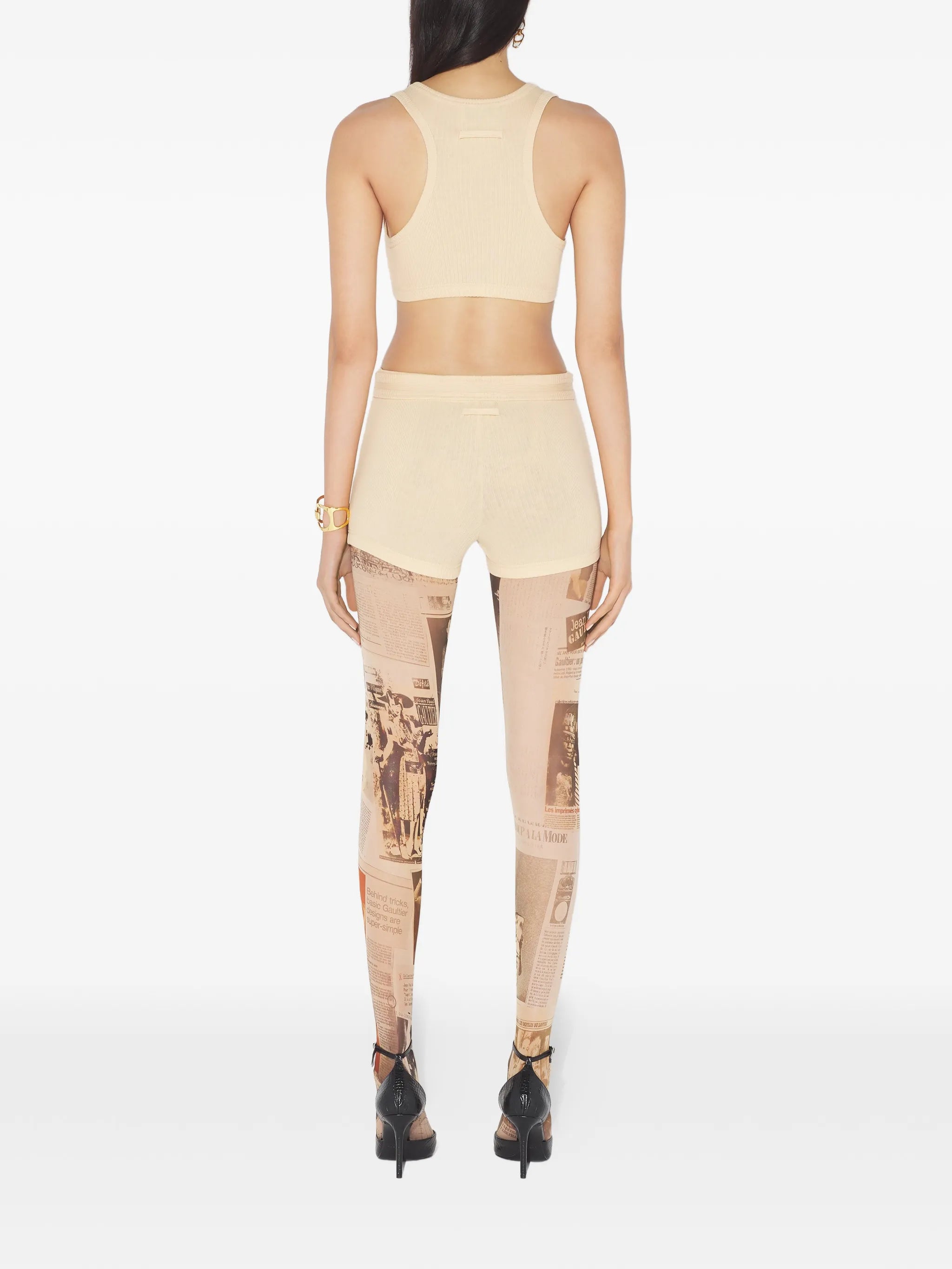 ribbed buckled top