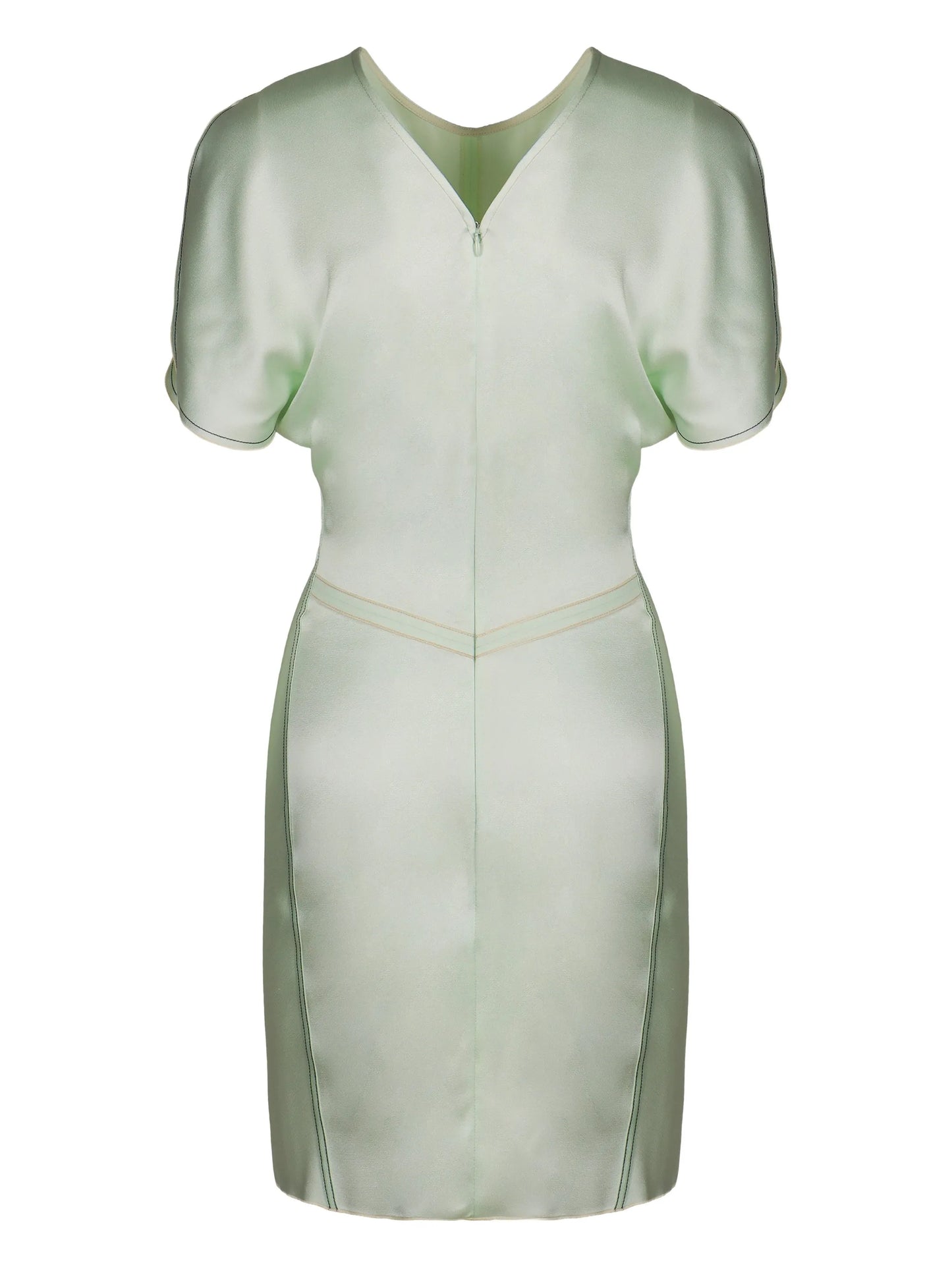 draping short-sleeve mini dress