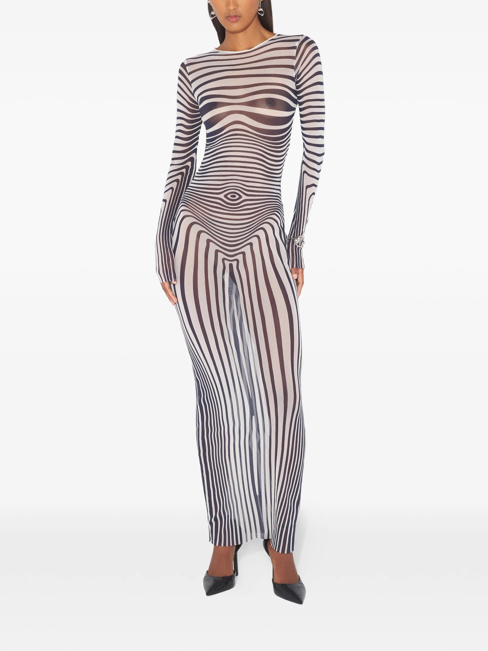 The Body Morphing long-sleeves maxi dress