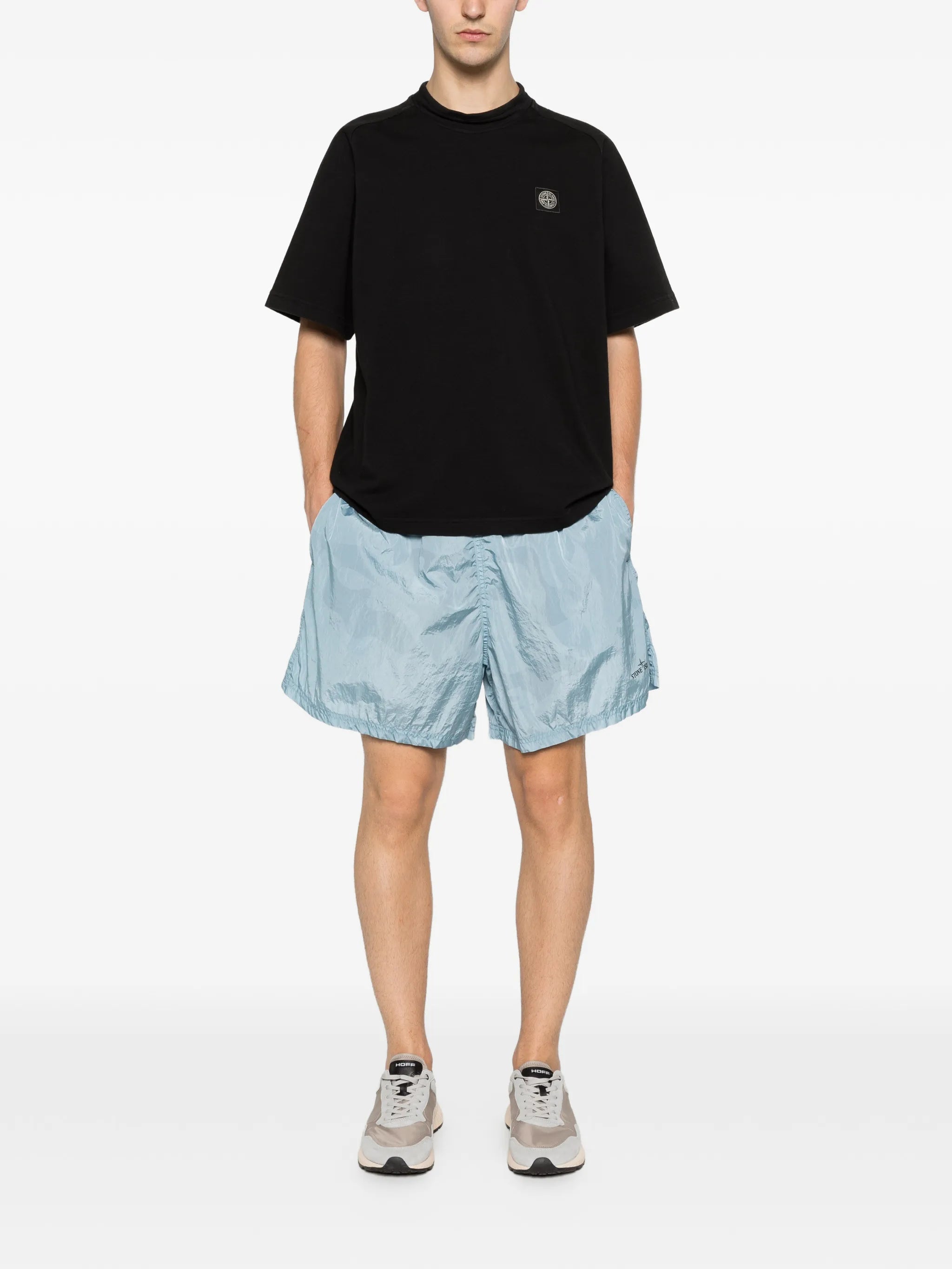 logo-print shorts