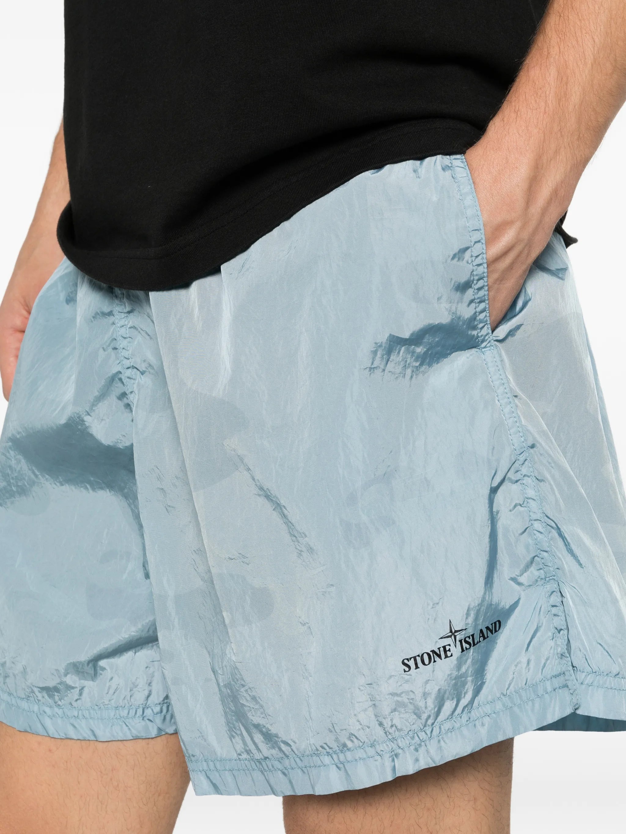 logo-print shorts