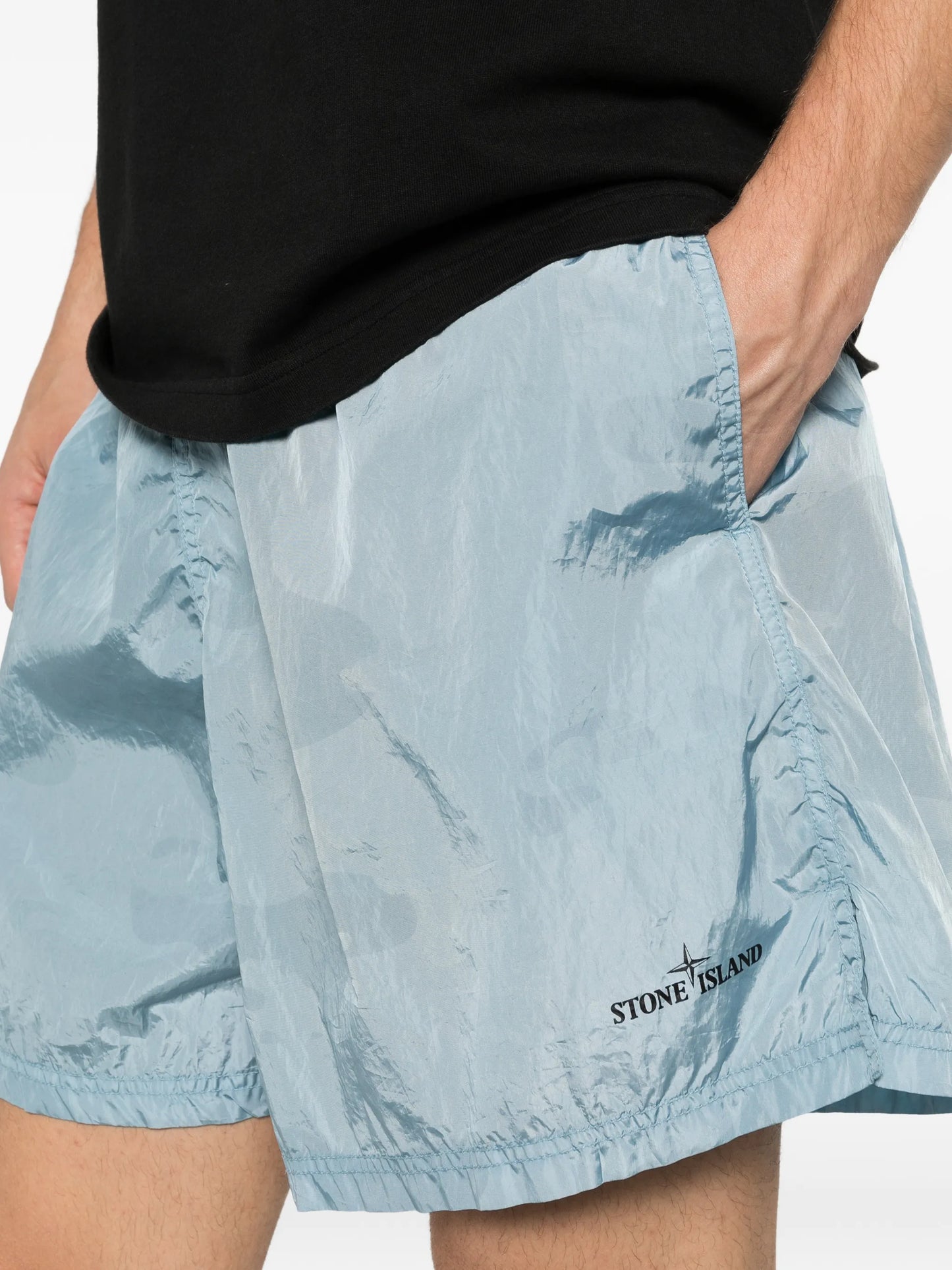 logo-print shorts