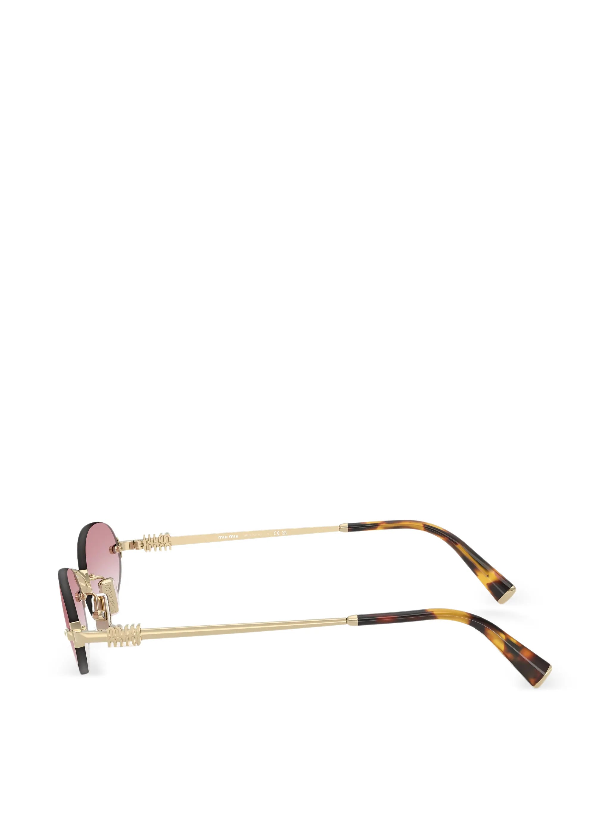 oval-frame sunglasses