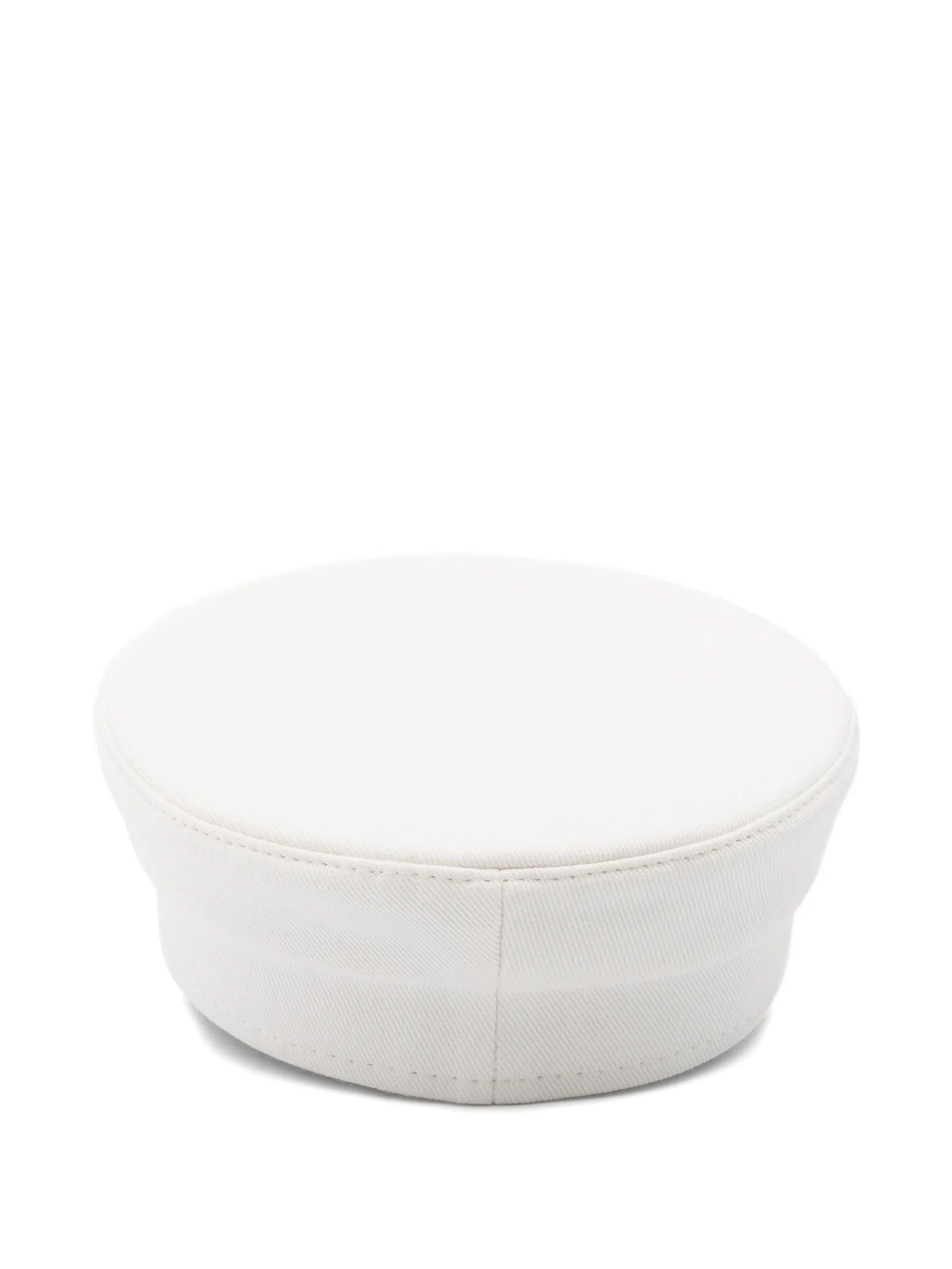 monogram-embellished baker boy cap