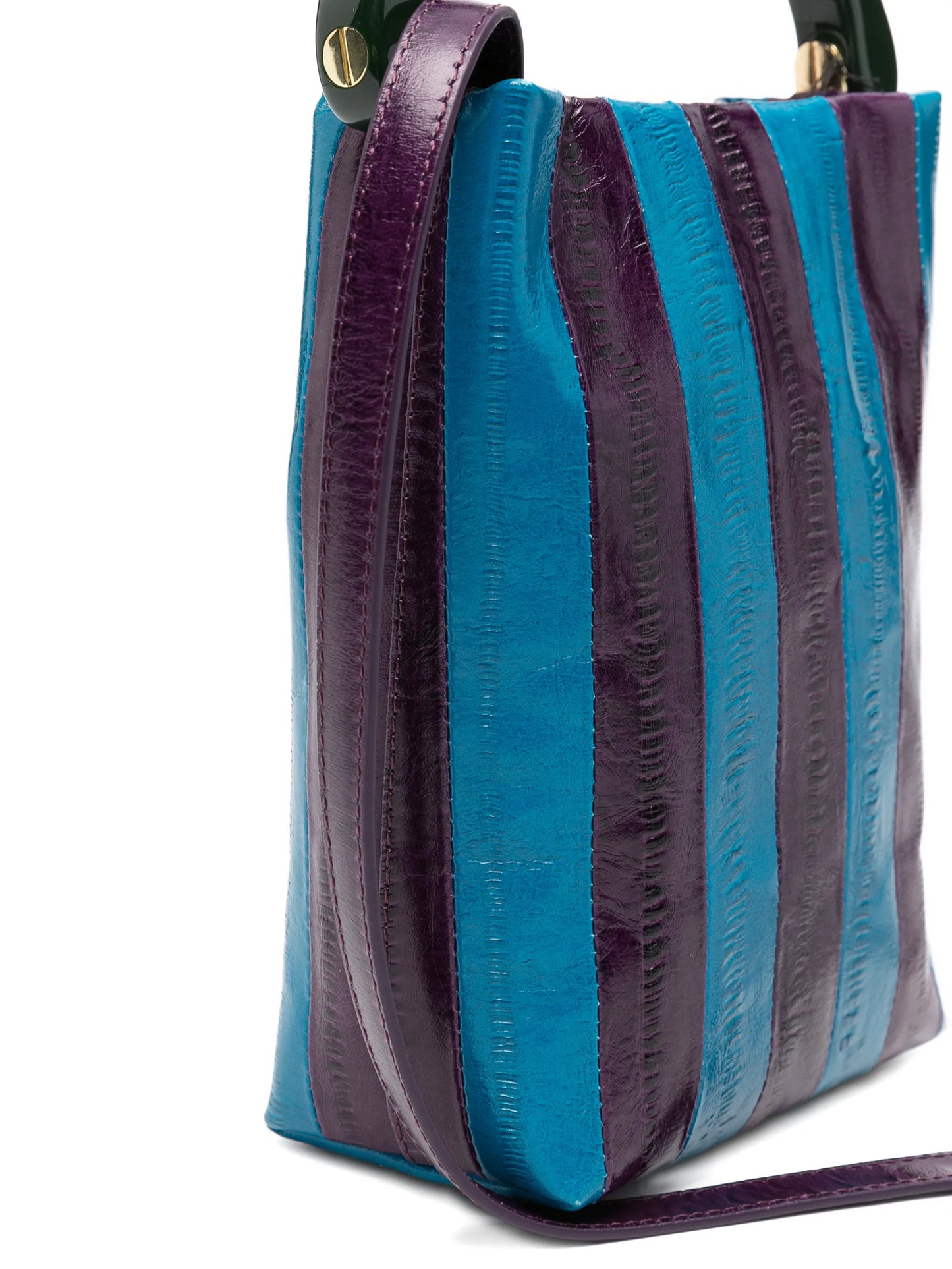 leather top-handle tote bag