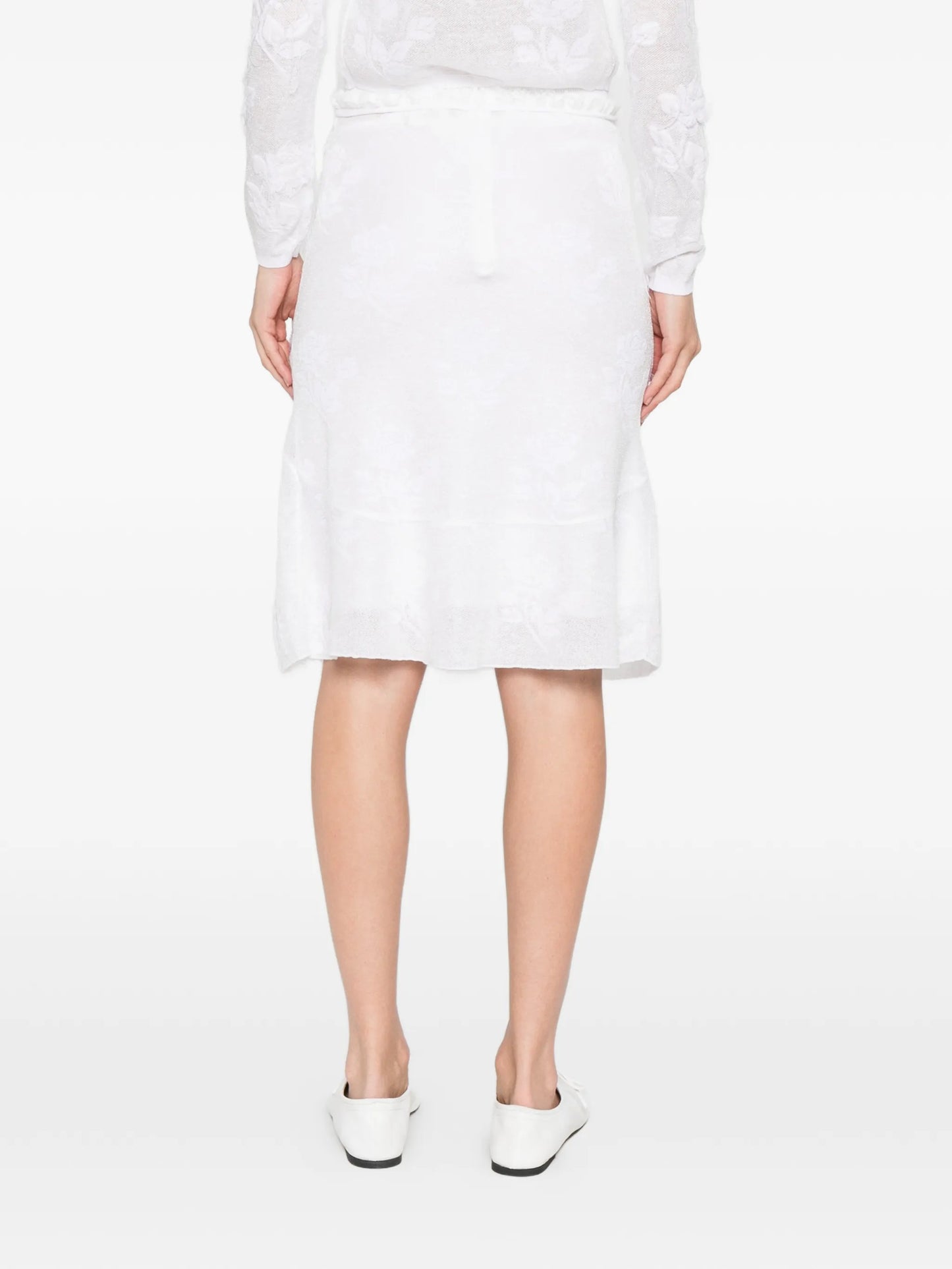 threadwork knit skirt
