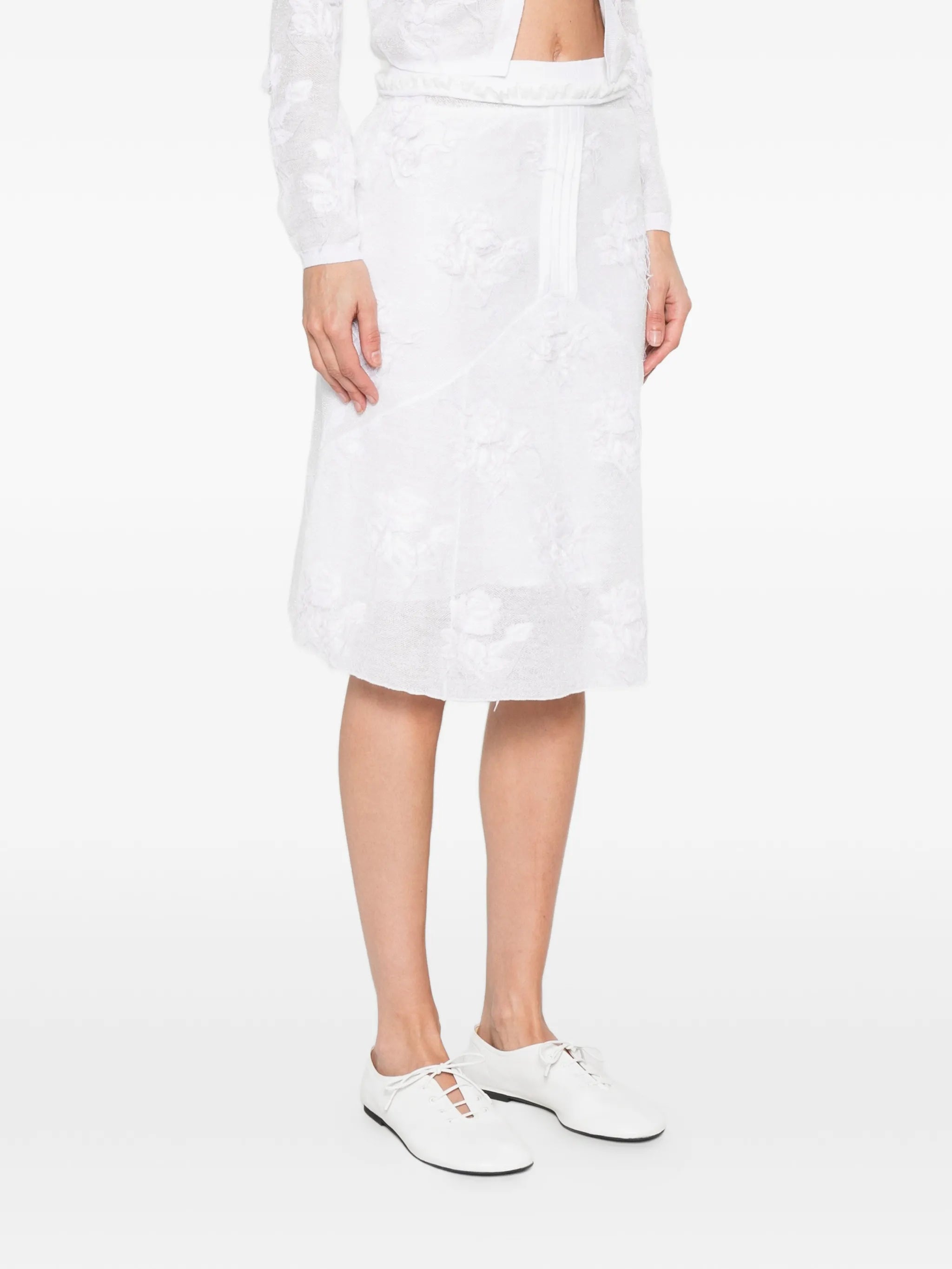 threadwork knit skirt