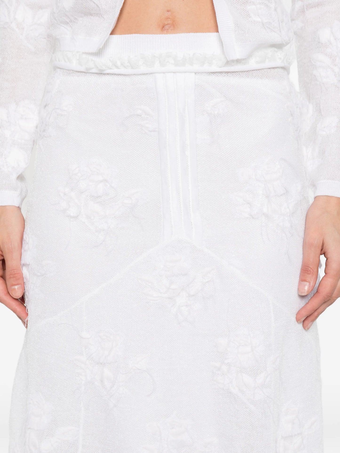 threadwork knit skirt