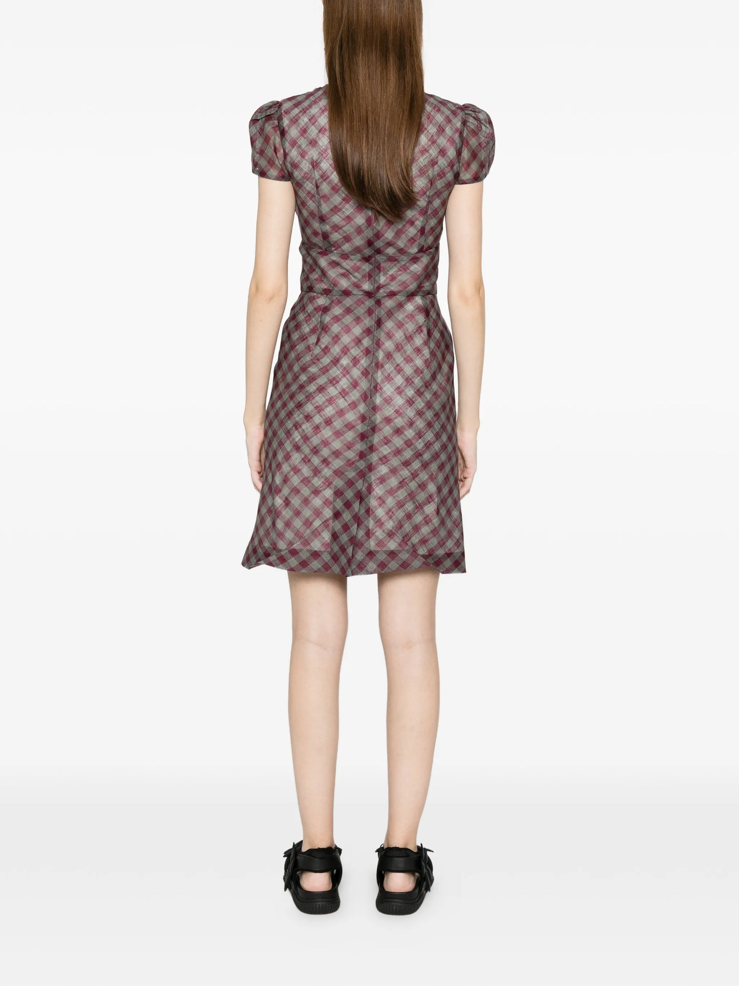 plaid mini dress