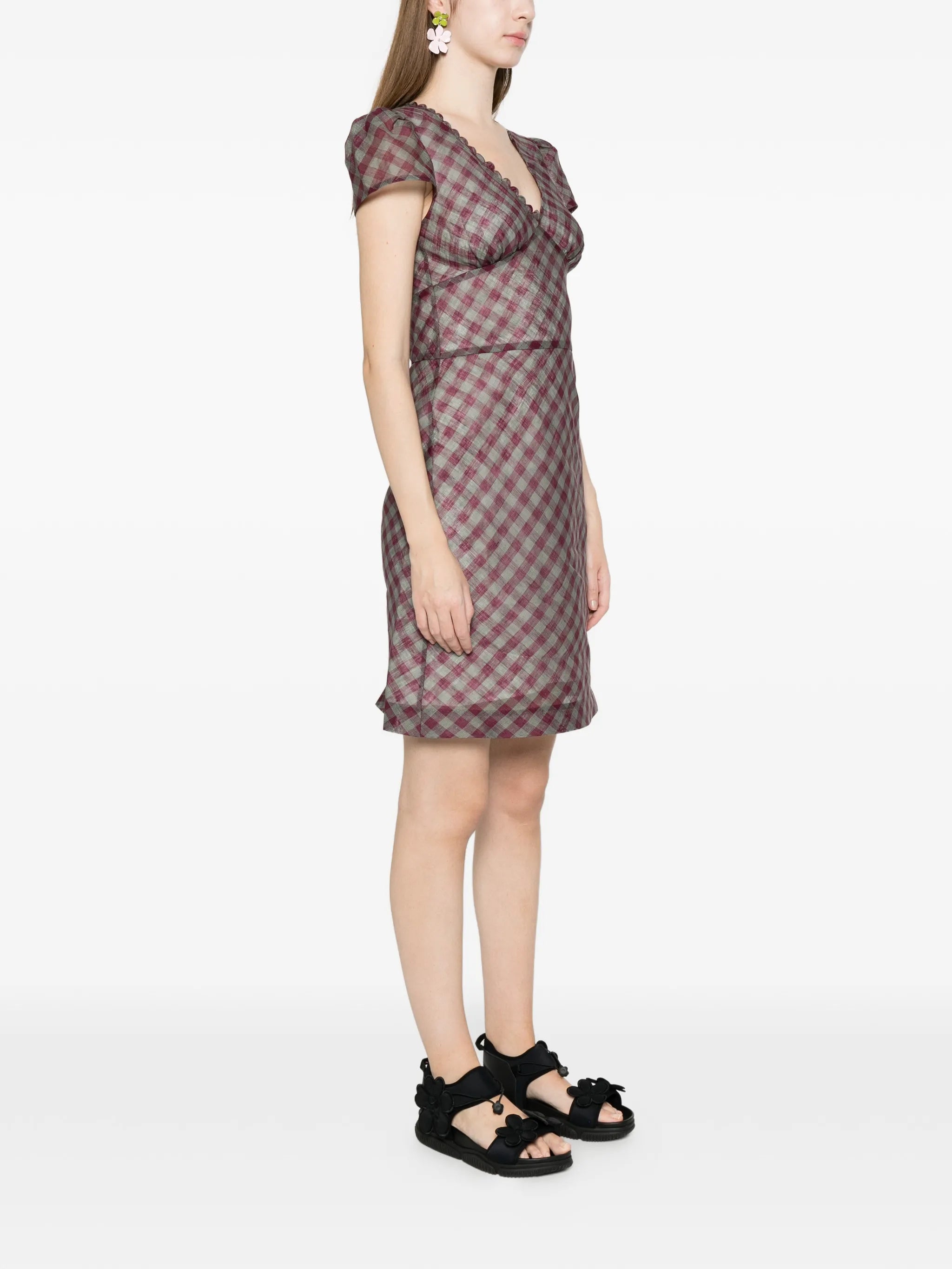 plaid mini dress