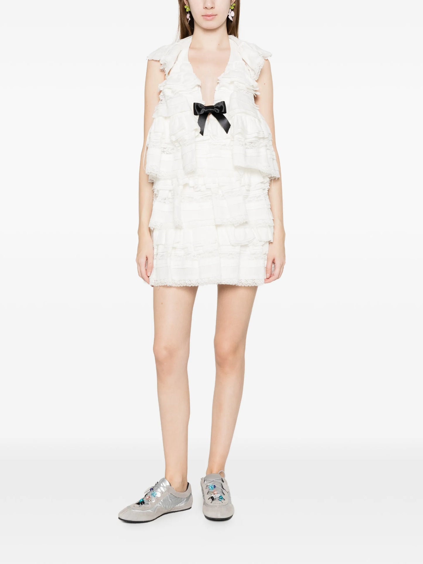 ruffled mini dress