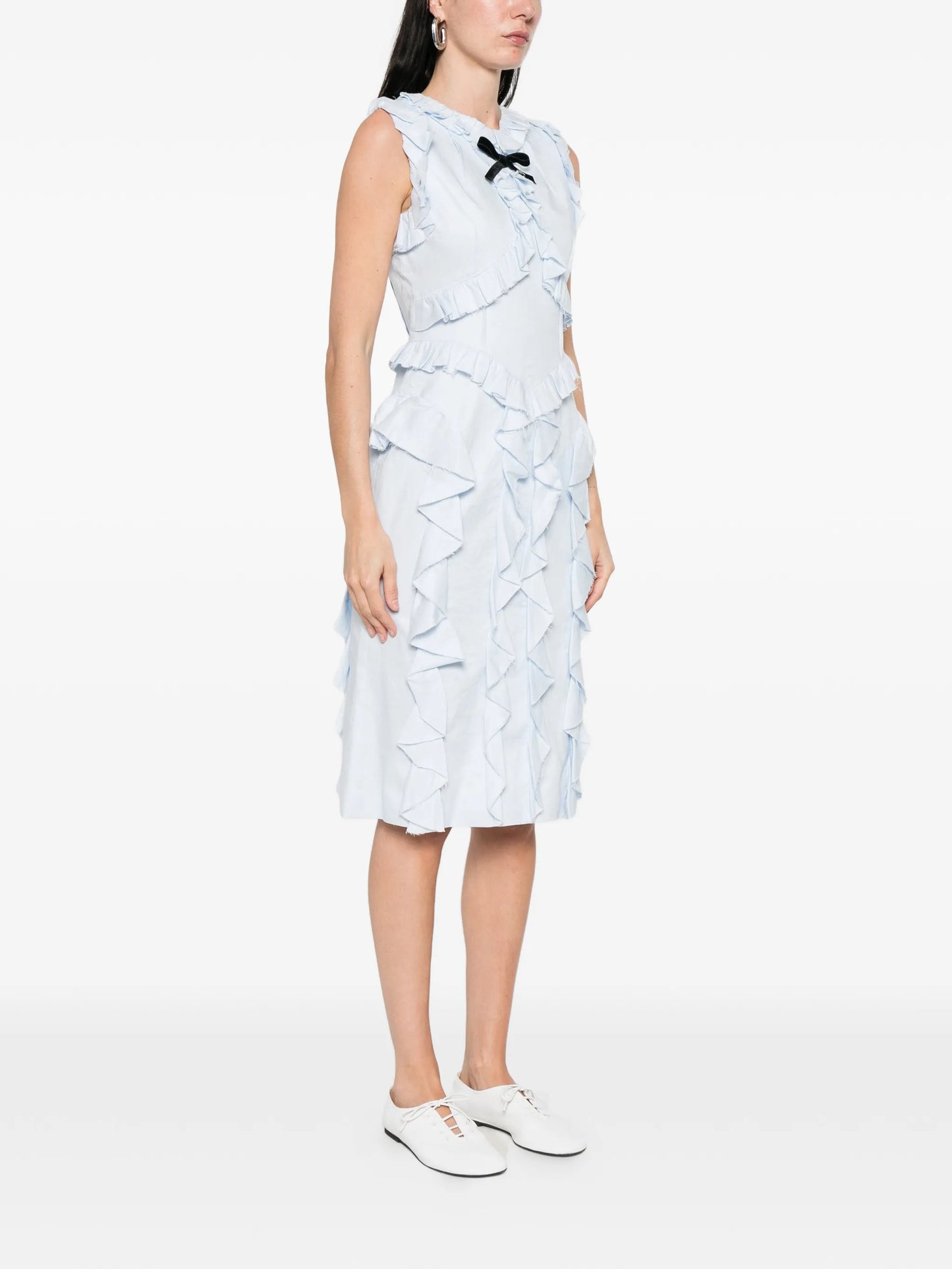 ruffle trim dress