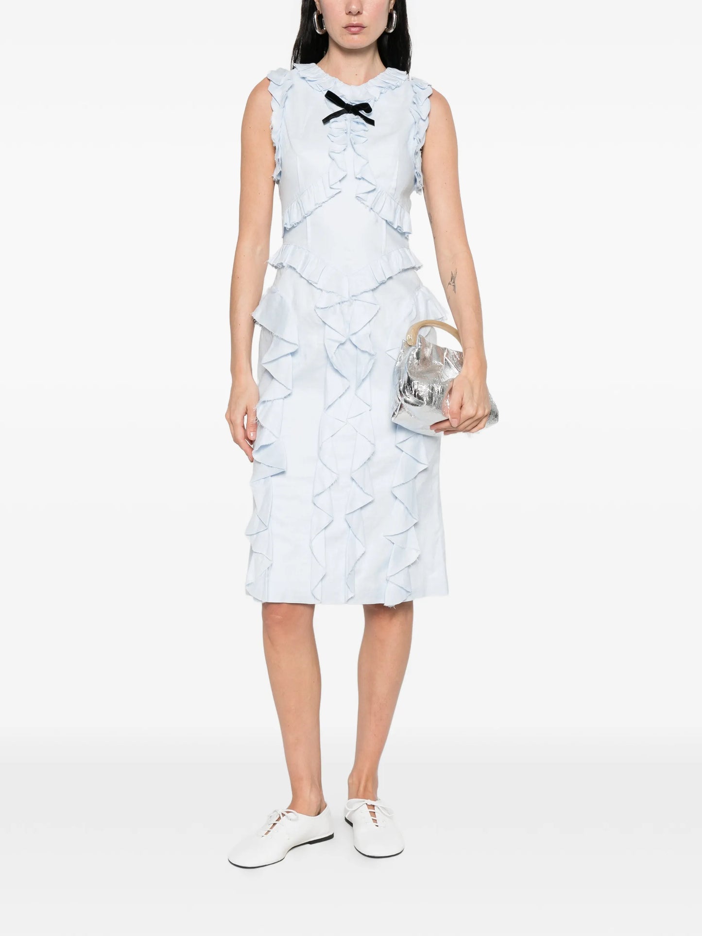ruffle trim dress