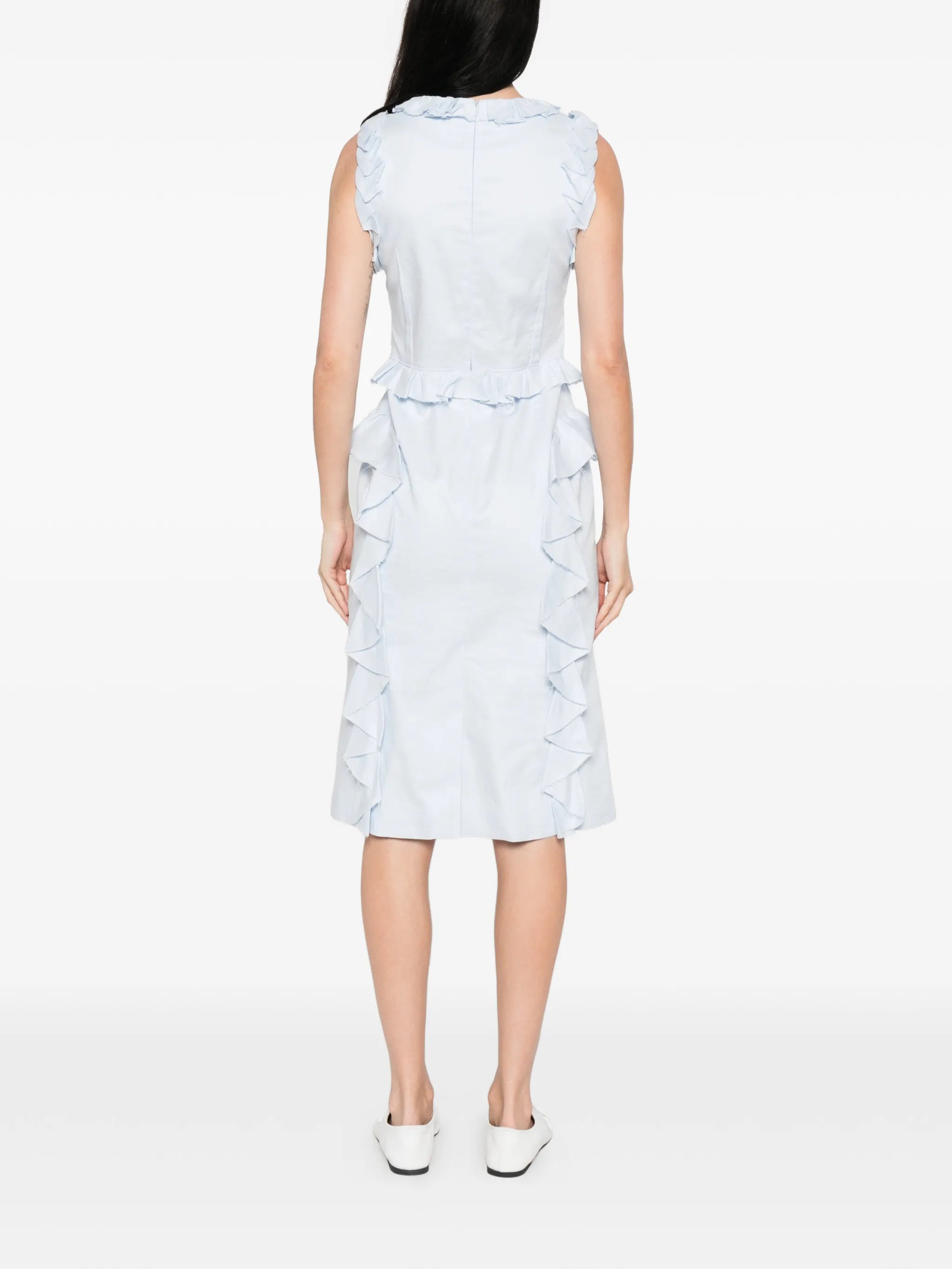ruffle trim dress