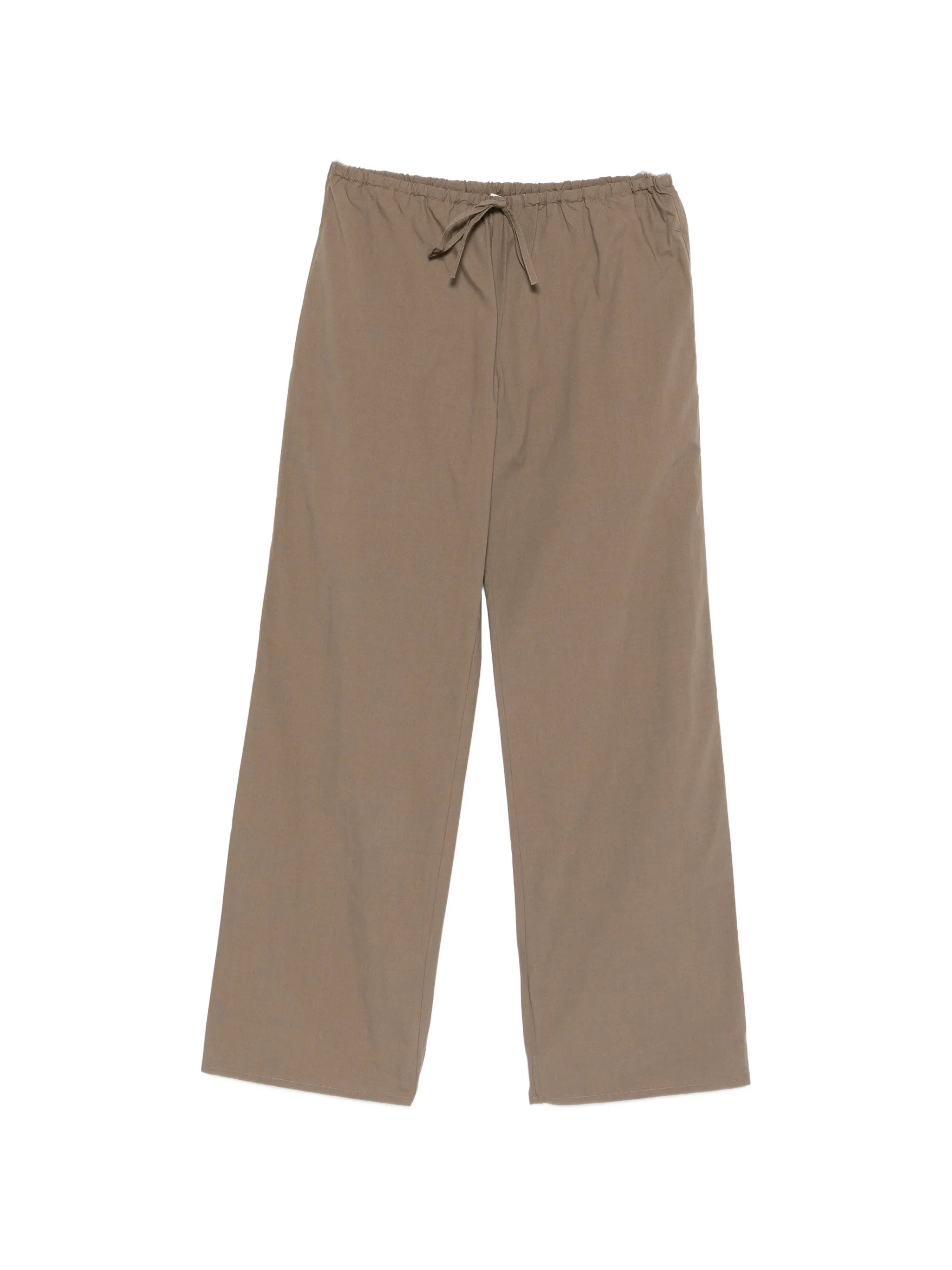 Drawcord straight-leg trousers