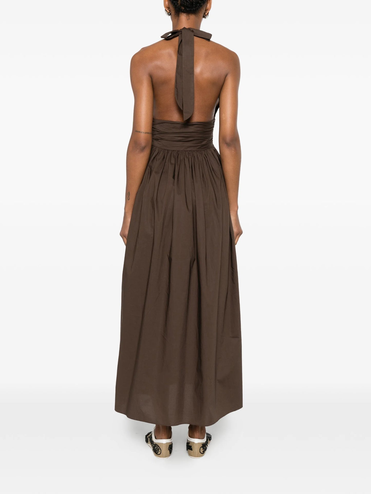 halterneck midi dress